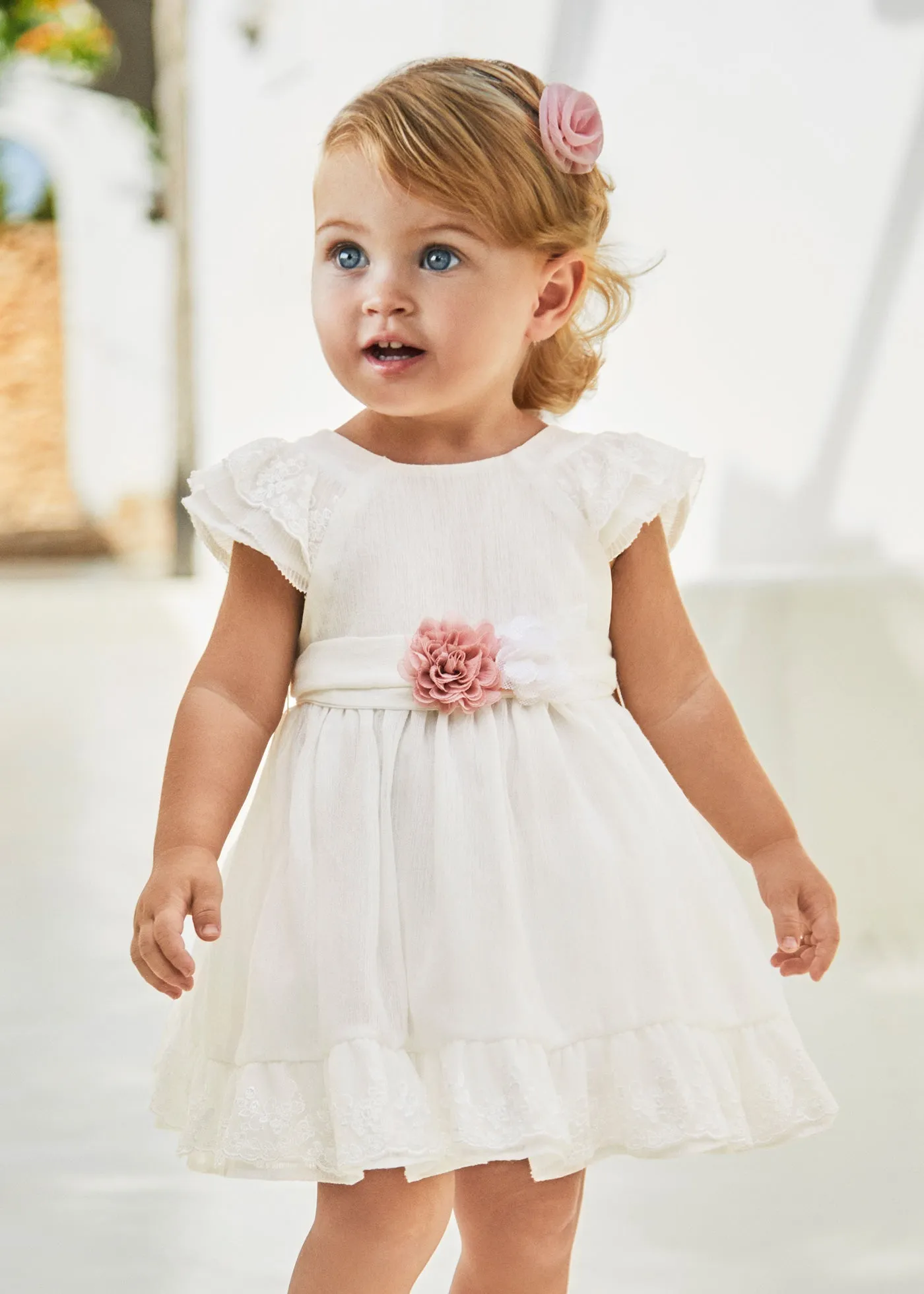 1903 - Dress for baby girl - White