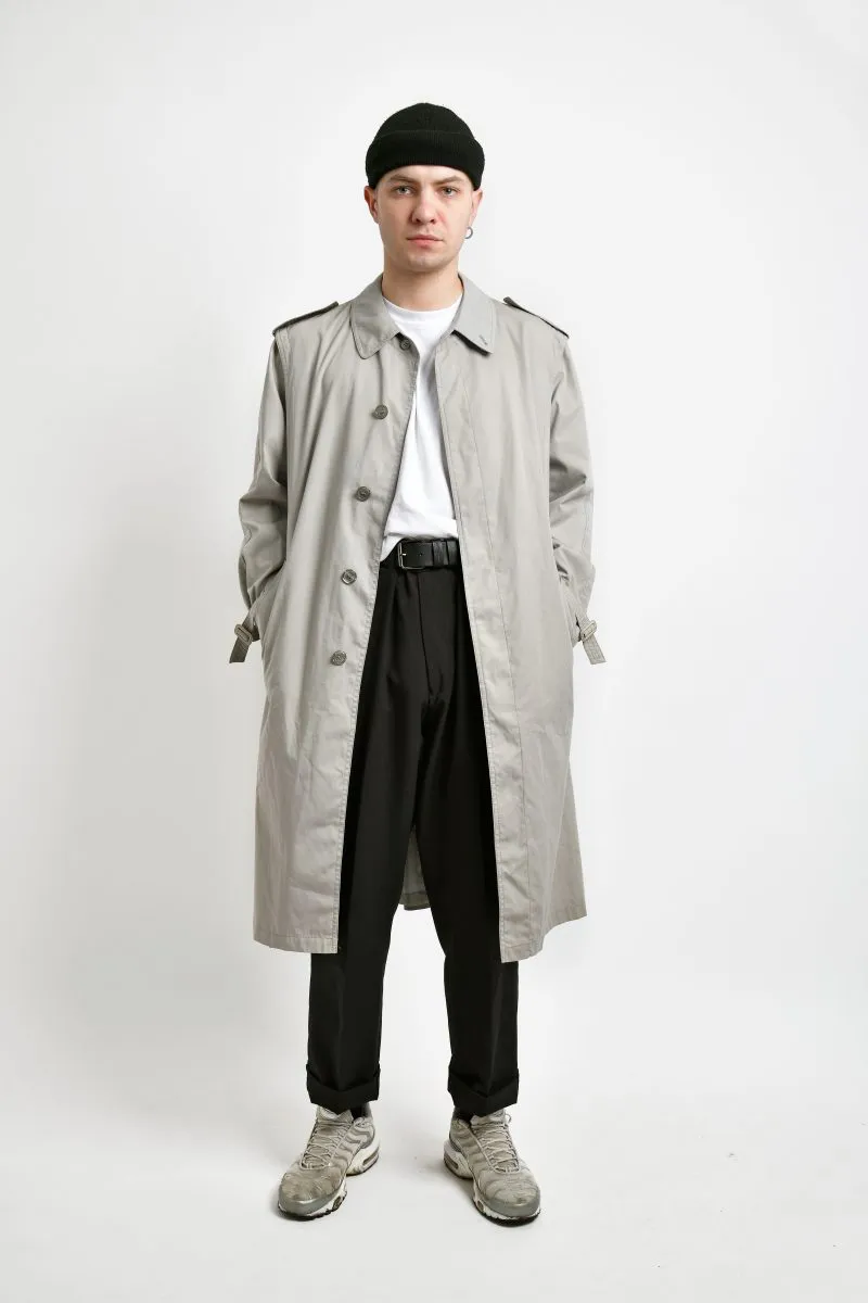 90s detective trench coat grey