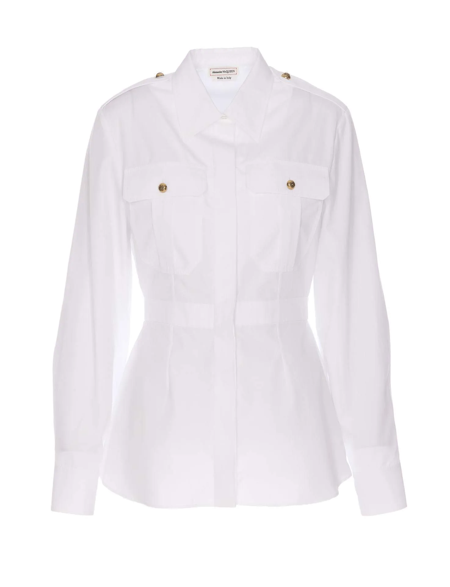 alexander mcqueen  |Casual Style Long Sleeves Plain Cotton Party Style