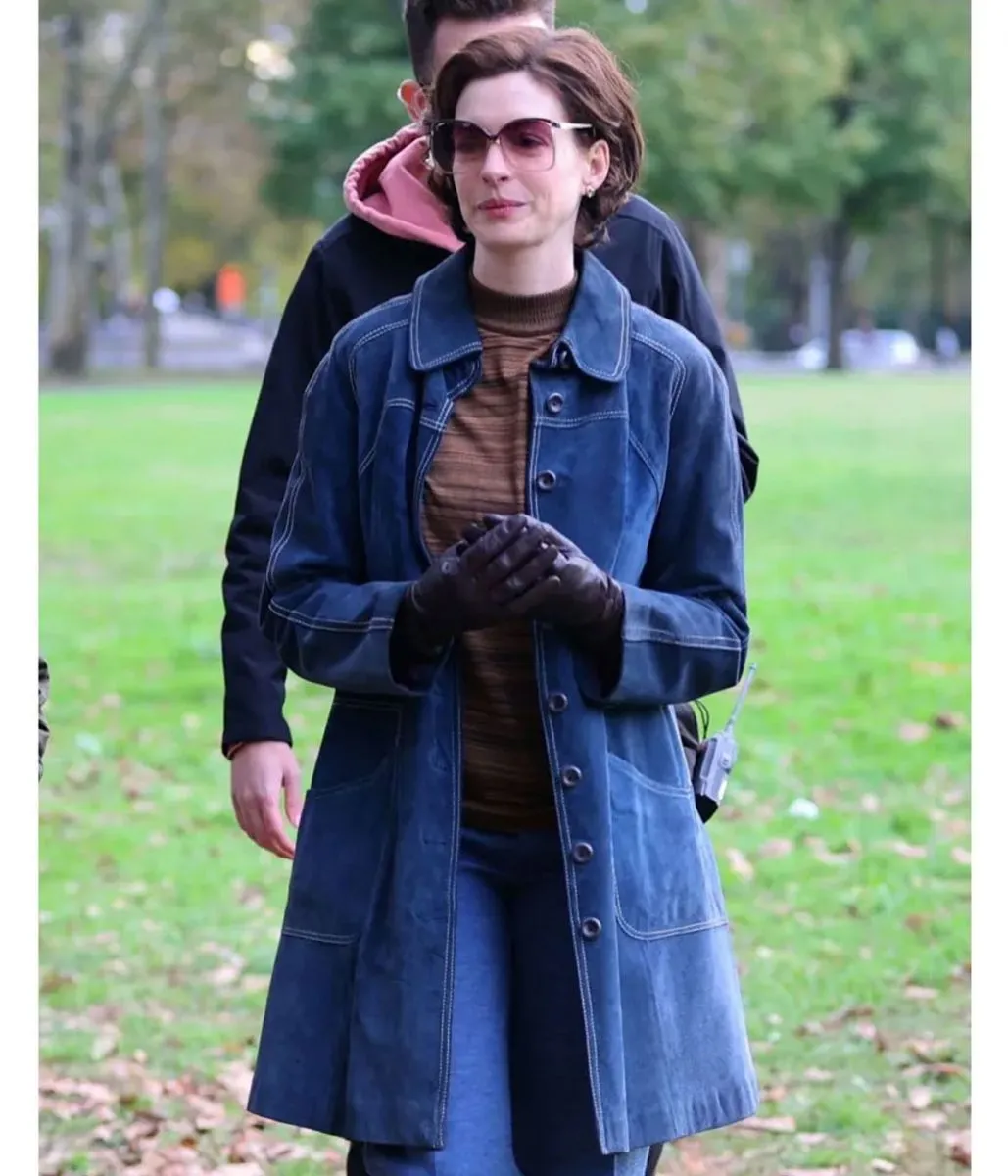 Armageddon Time Anne Hathaway Denim Blue Coat