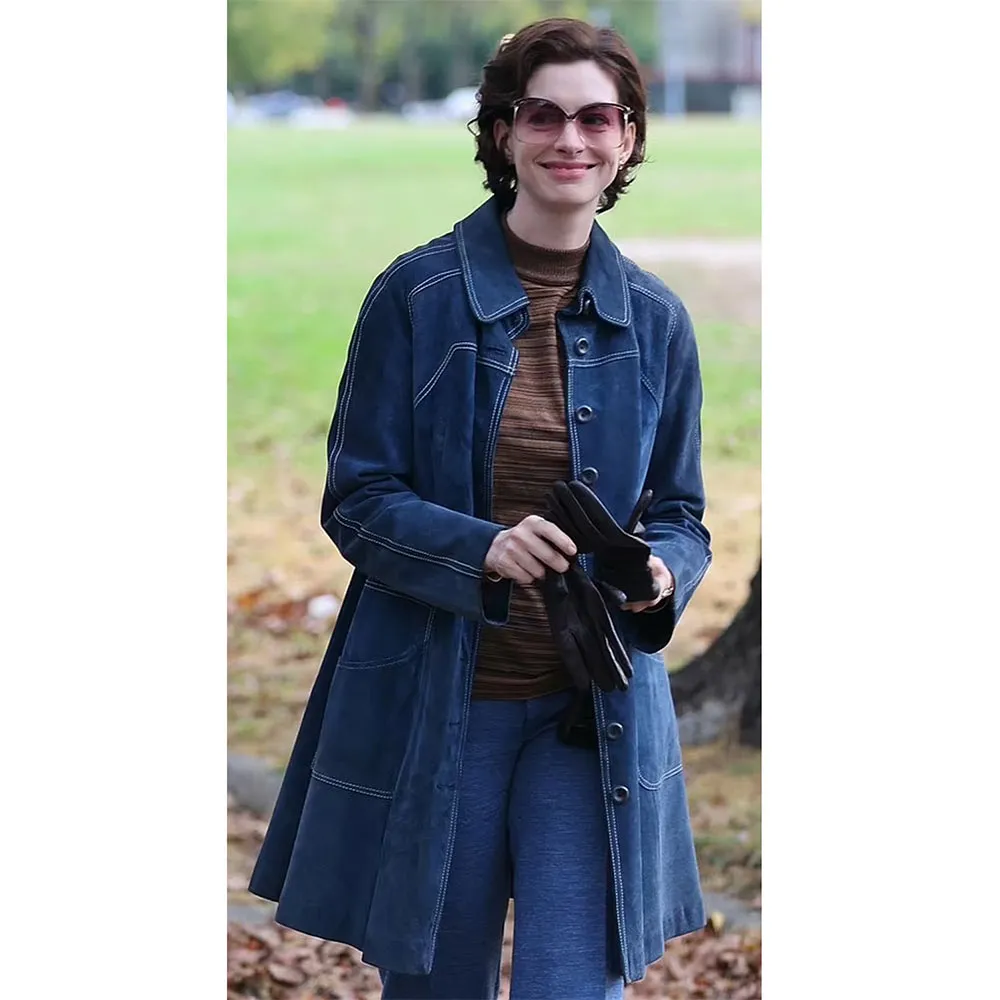 Armageddon Time Anne Hathaway Denim Blue Coat