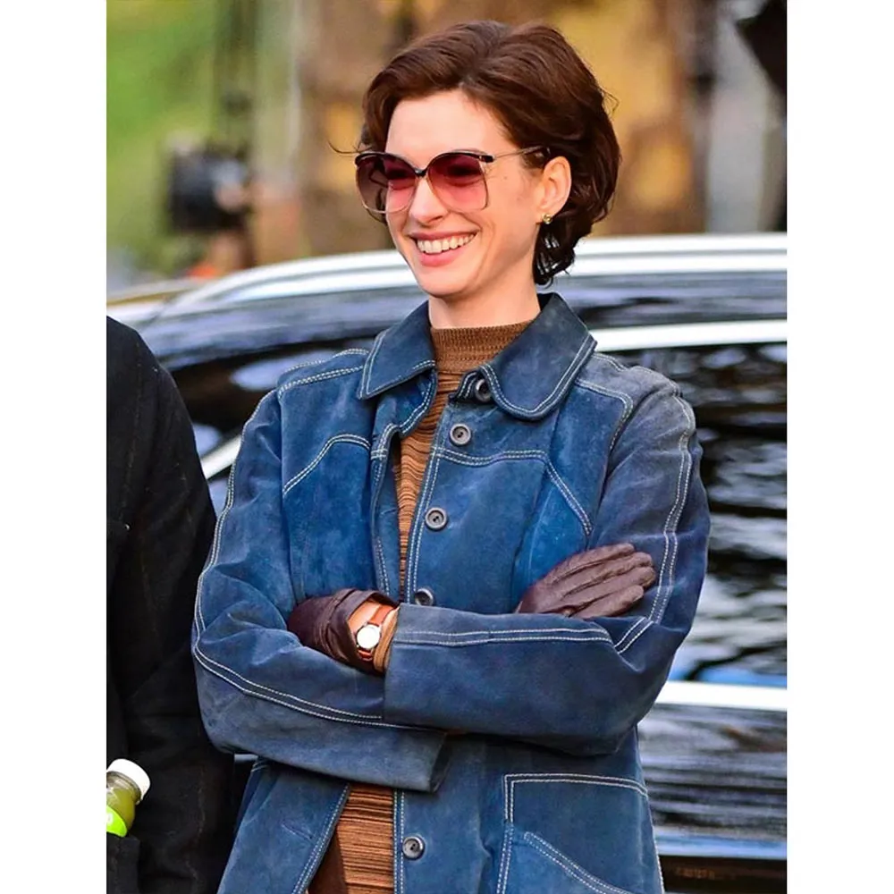 Armageddon Time Anne Hathaway Denim Blue Coat