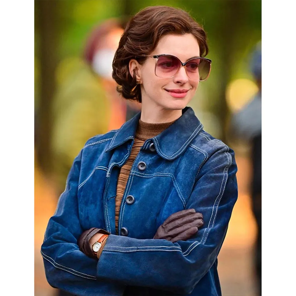 Armageddon Time Anne Hathaway Denim Blue Coat