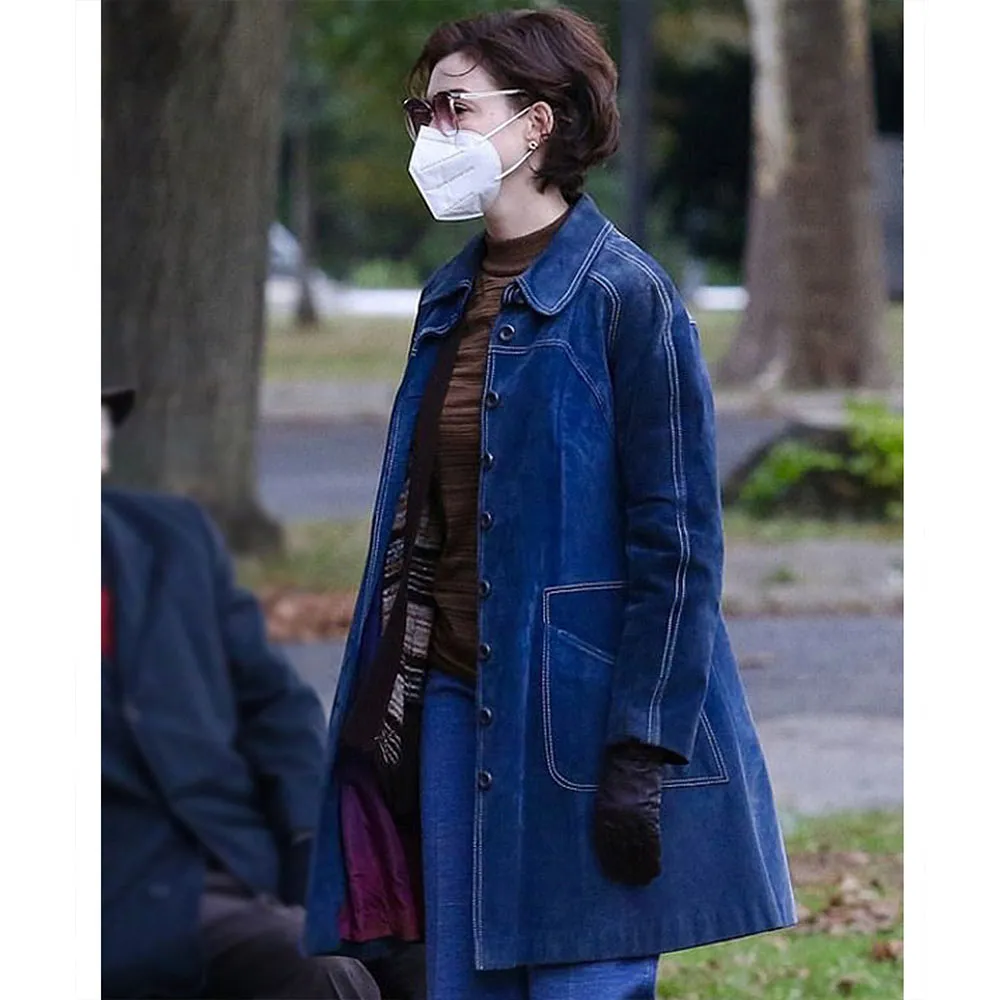 Armageddon Time Anne Hathaway Denim Blue Coat