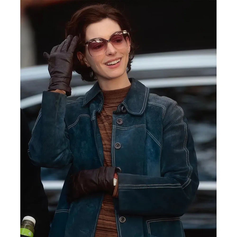 Armageddon Time Anne Hathaway Denim Blue Coat