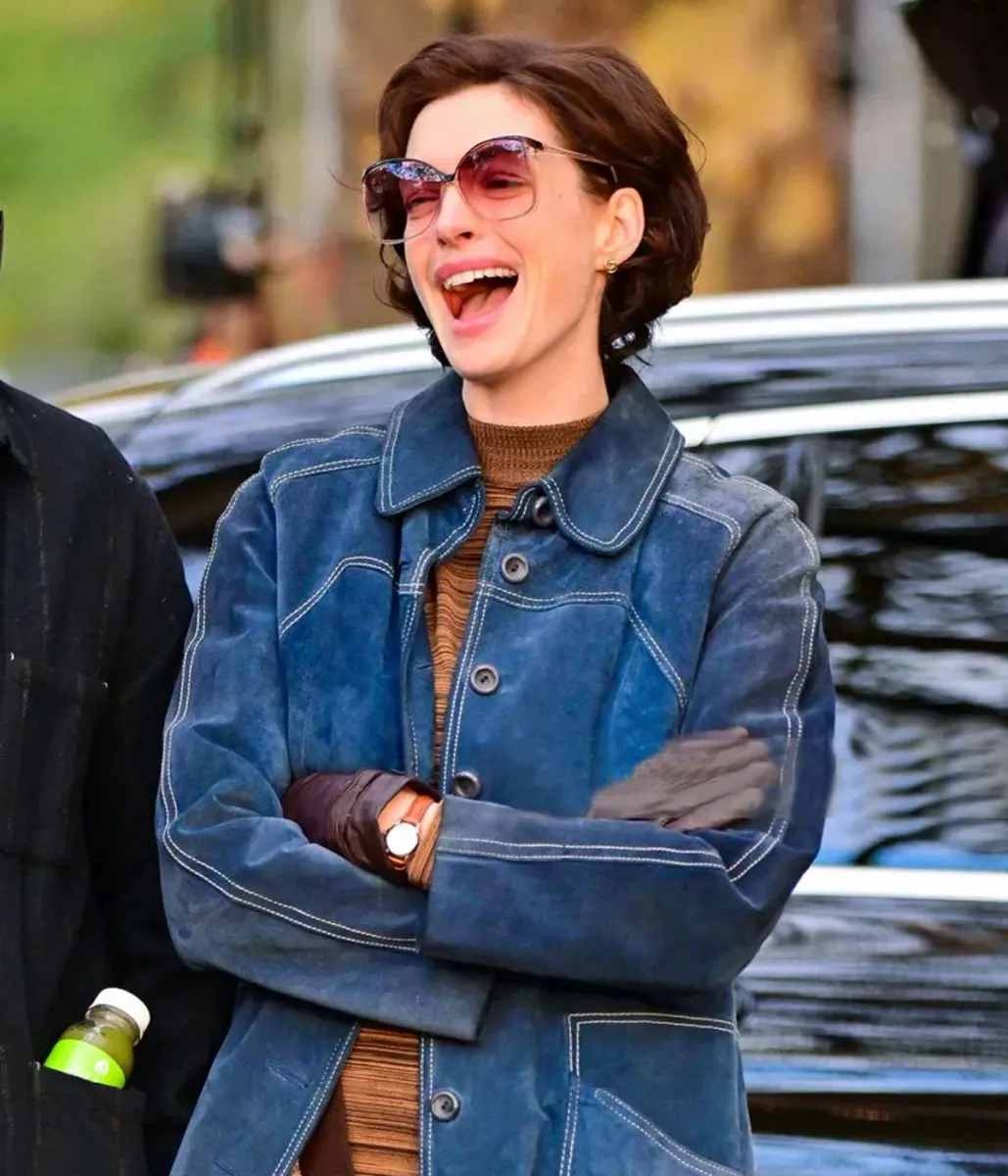 Armageddon Time Anne Hathaway Denim Blue Coat