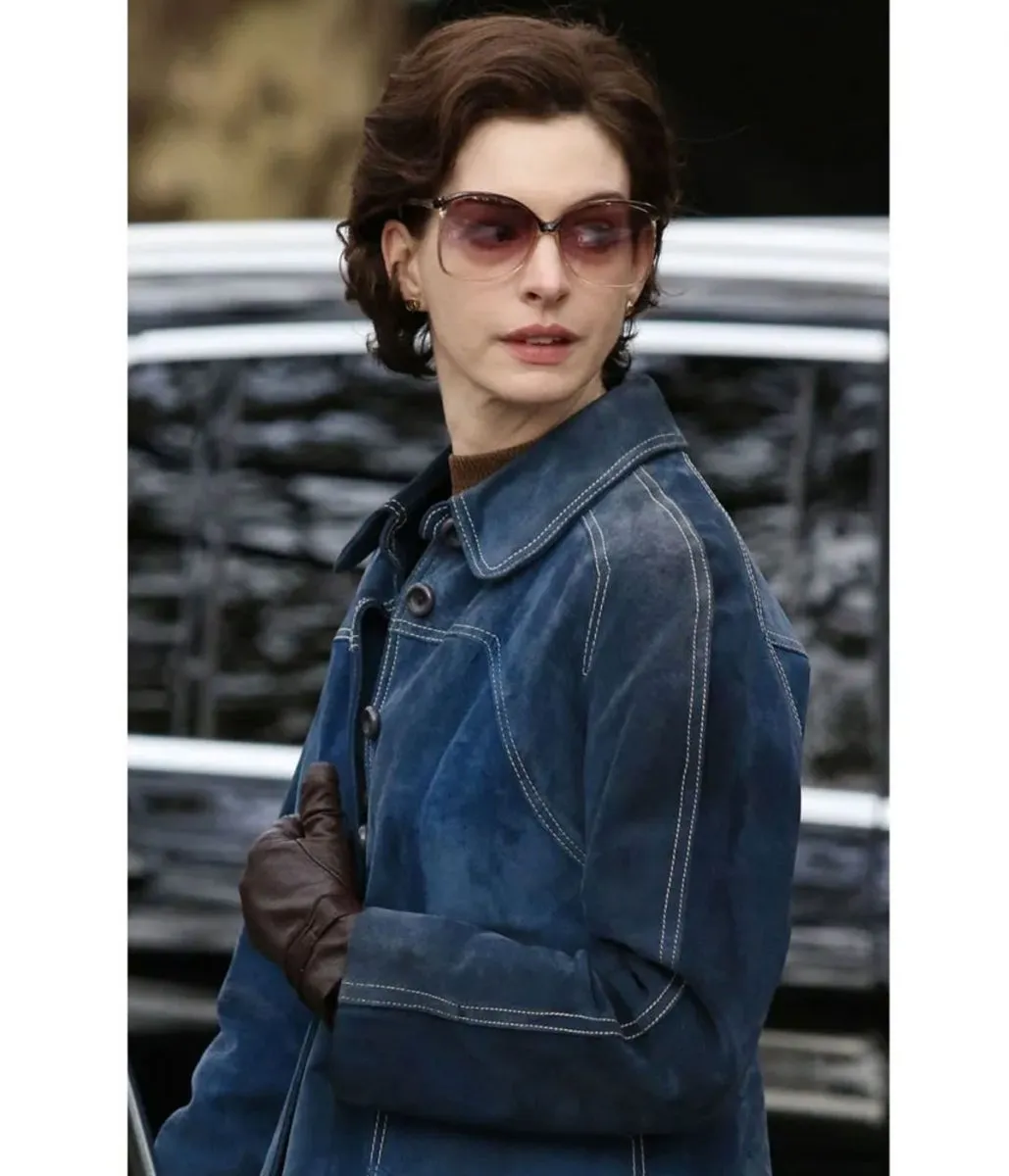 Armageddon Time Anne Hathaway Denim Blue Coat