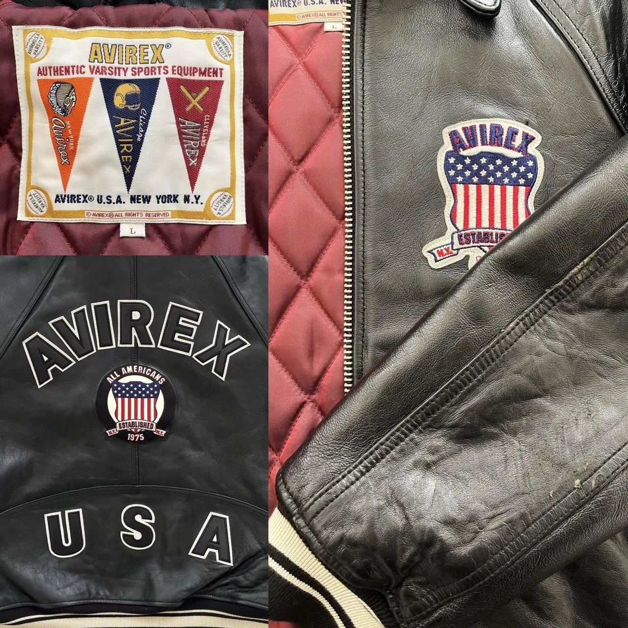 Avirex Leather Varsity Jacket