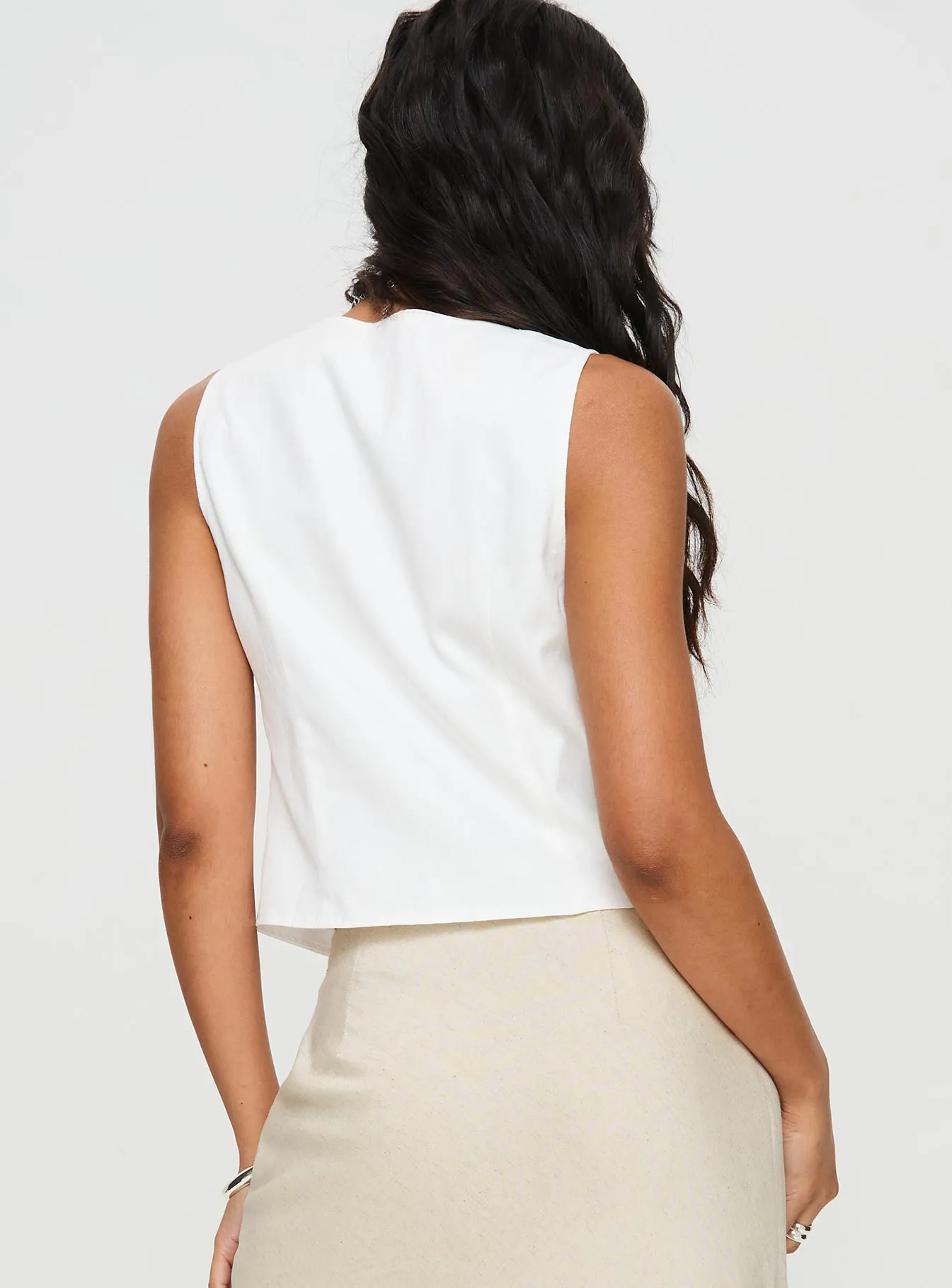 Awakening Tie Front Top White