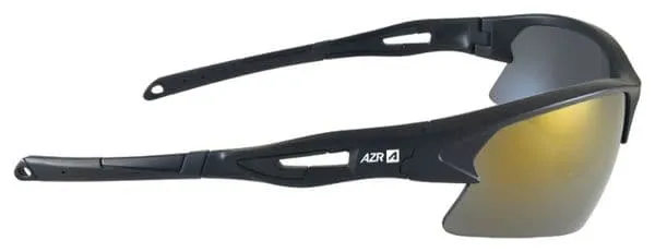 AZR Huez Black Glasses - Gold Mirror Lenses