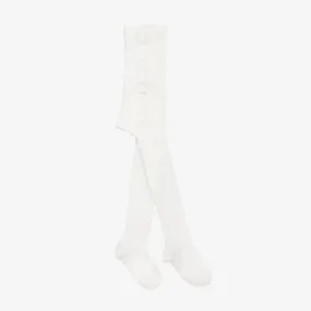 Baby Girls Ivory Cotton Tights