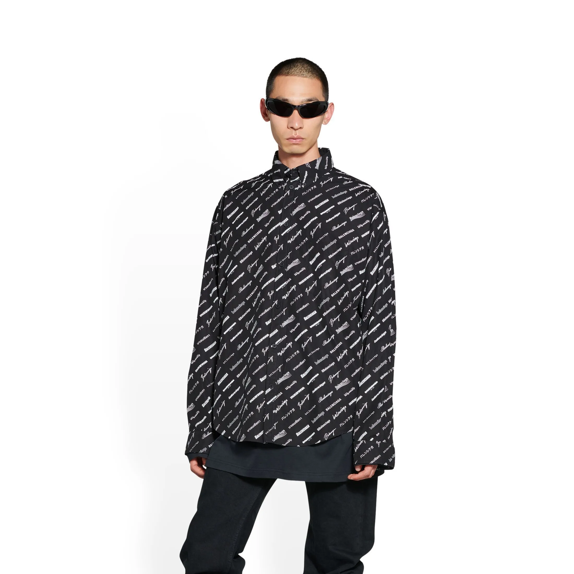 BALENCIAGA  |Monogram Unisex Street Style Long Sleeves Cotton