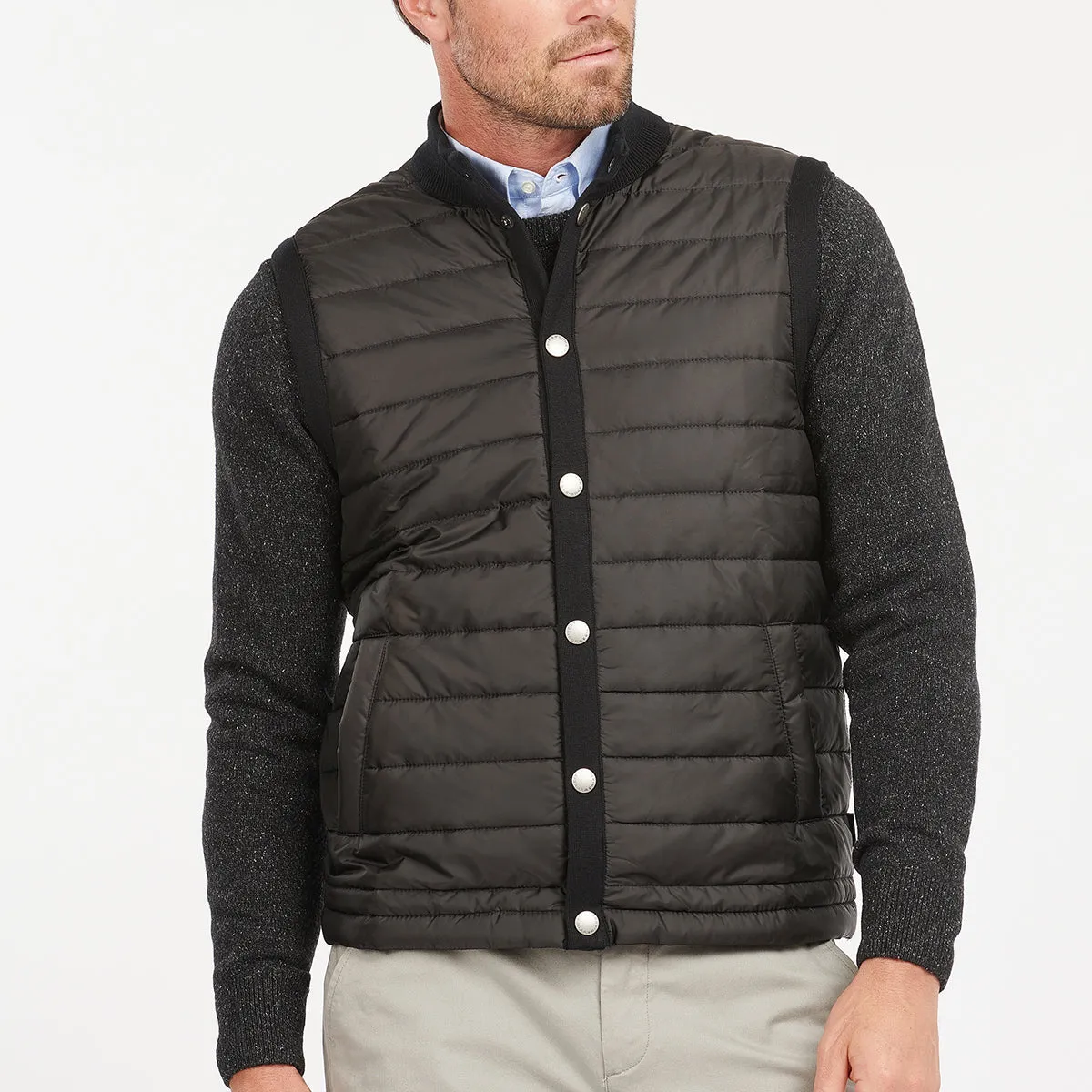 Barbour - Essential Knit Back Gilet in Black