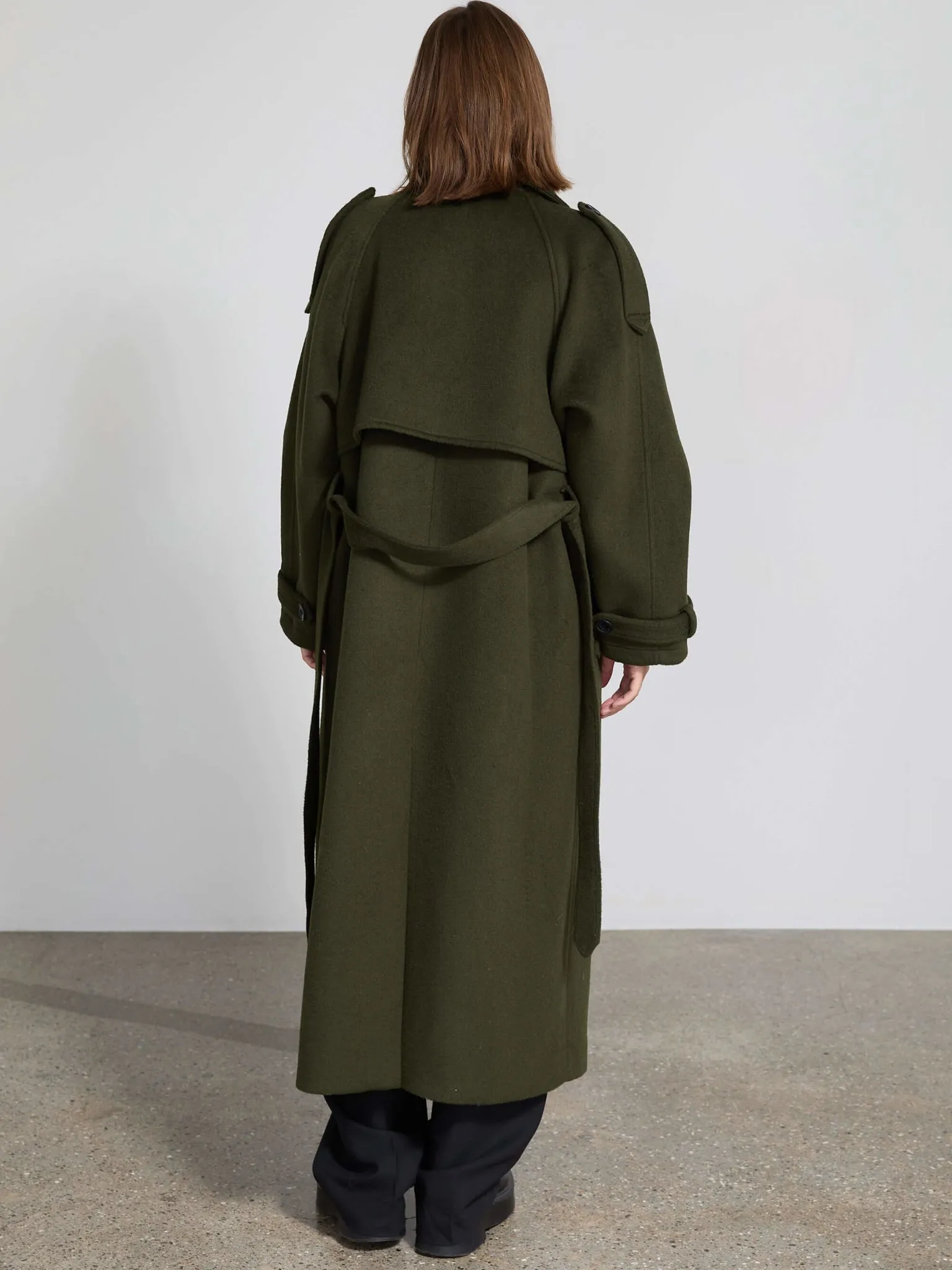 BEA WOOL COAT - GREEN