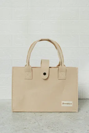 Beige Jute Shopping Bag