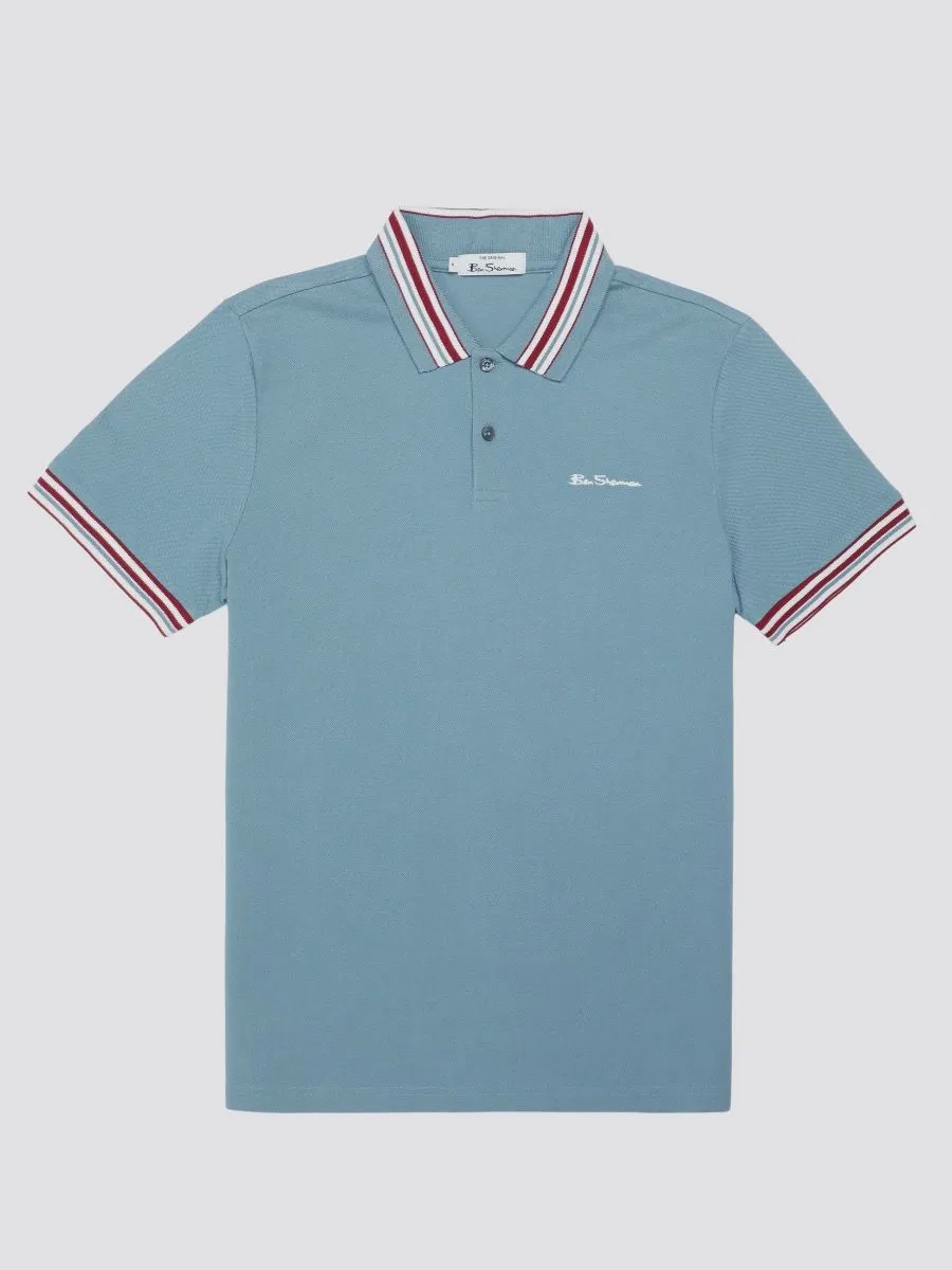 Ben Sherman House Collar Short Sleeve Polo Shirt Petrol