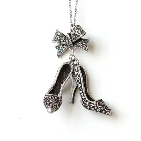 Bow and High Heel Necklace