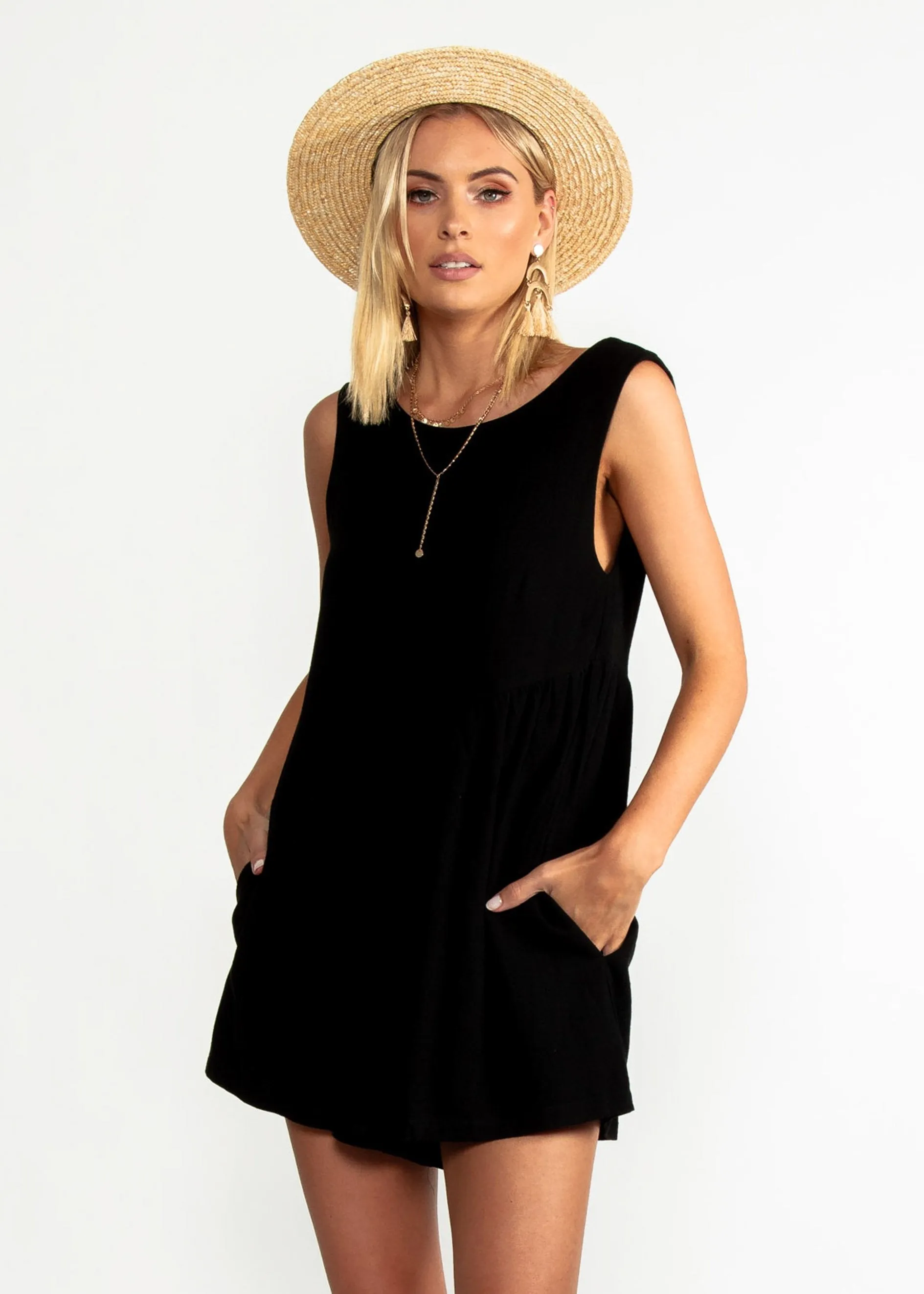 Break My Stride Playsuit - Black