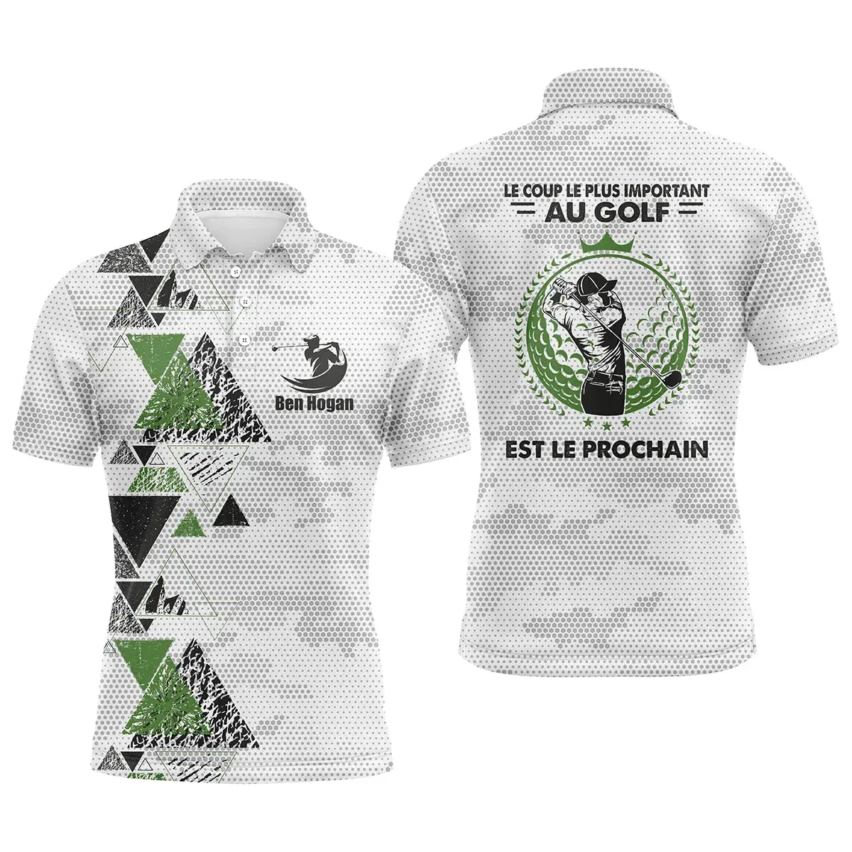 Cadeau Original Golfeur Golfeuse, Polo de Sport Personnalisé Homme Femme, Polo à Séchage Rapide, Le Coup Le Plus Important Au Go