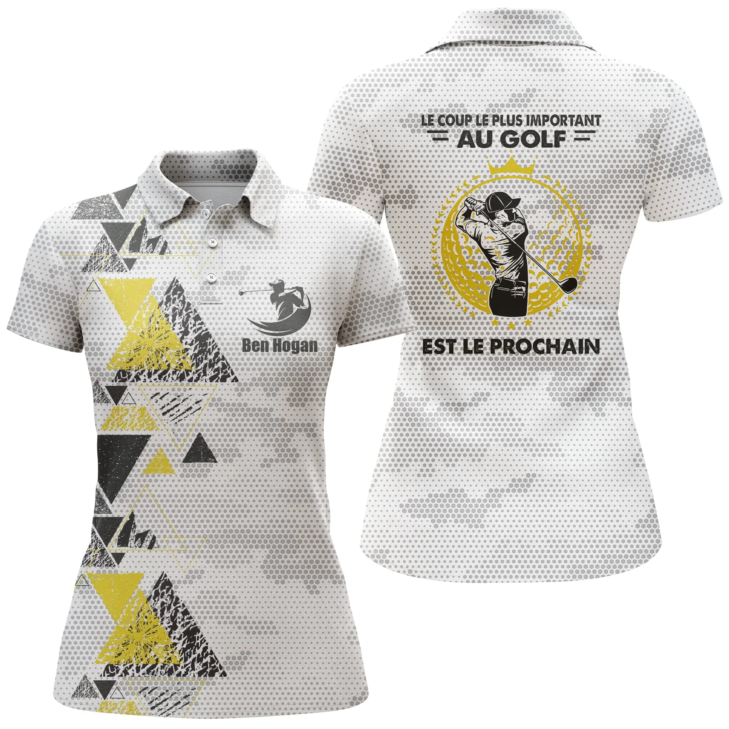 Cadeau Original Golfeur Golfeuse, Polo de Sport Personnalisé Homme Femme, Polo à Séchage Rapide, Le Coup Le Plus Important Au Go