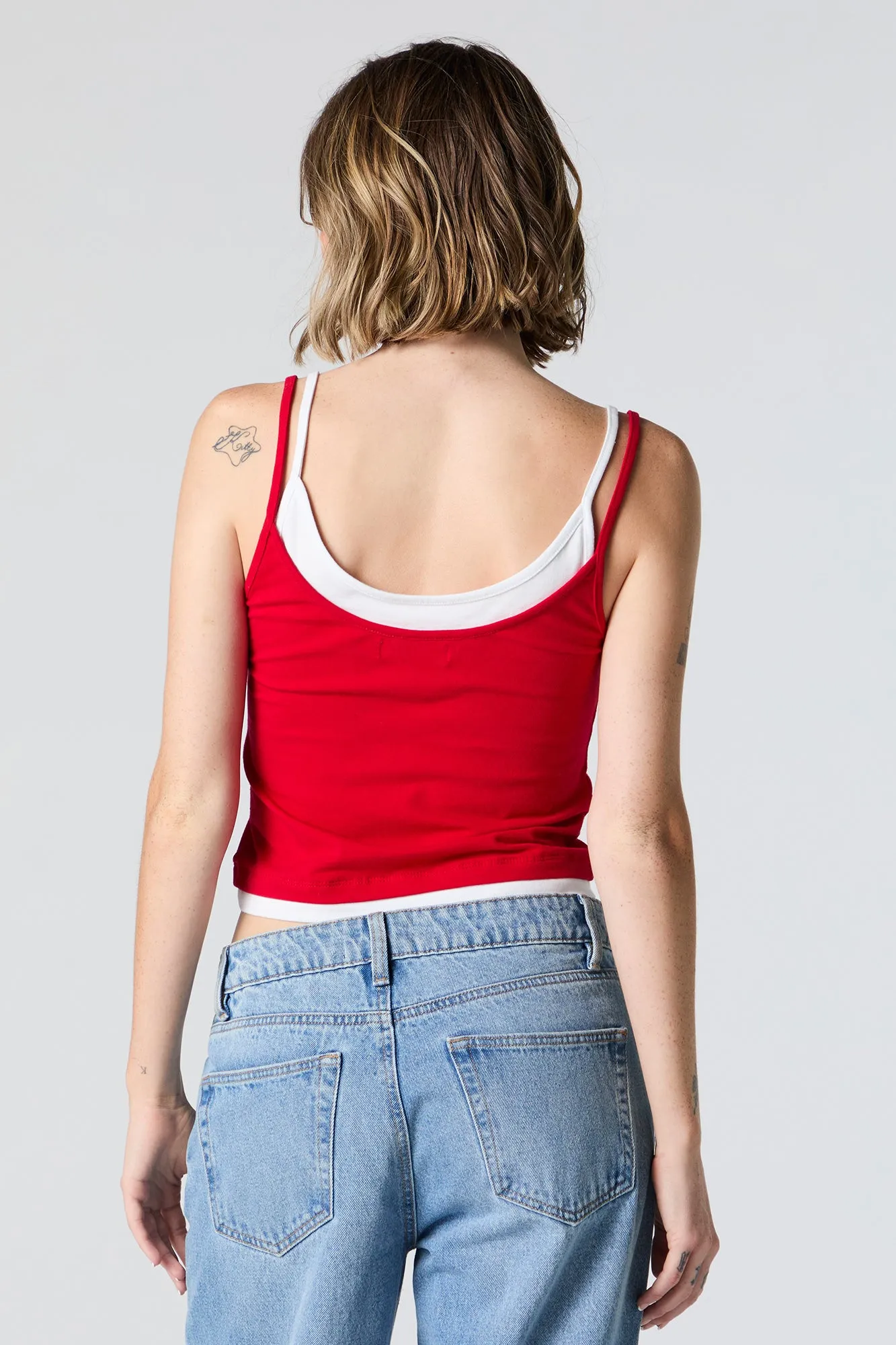 Camisole courte superposée