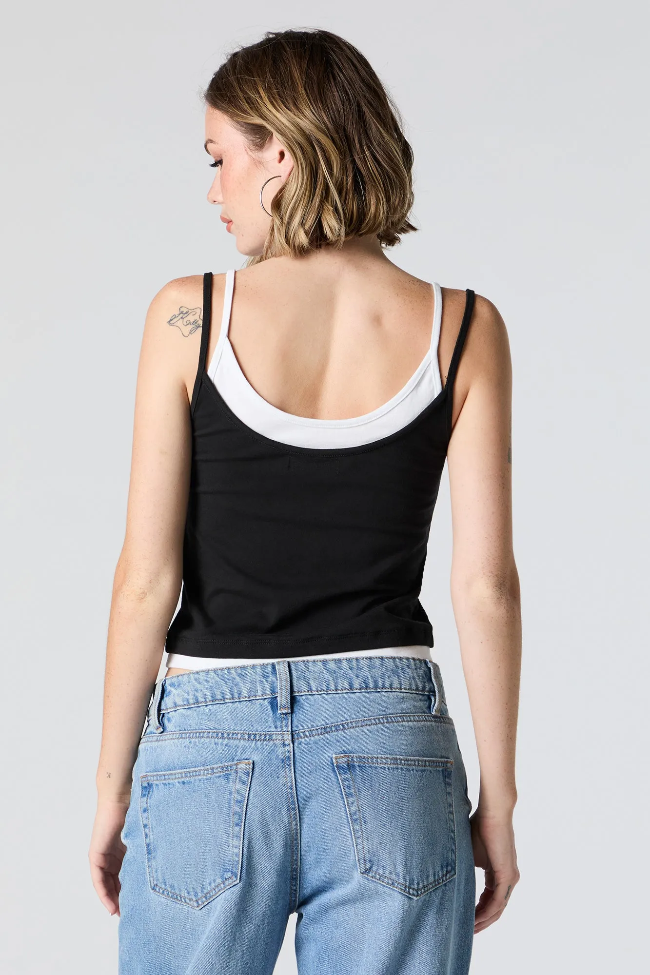 Camisole courte superposée