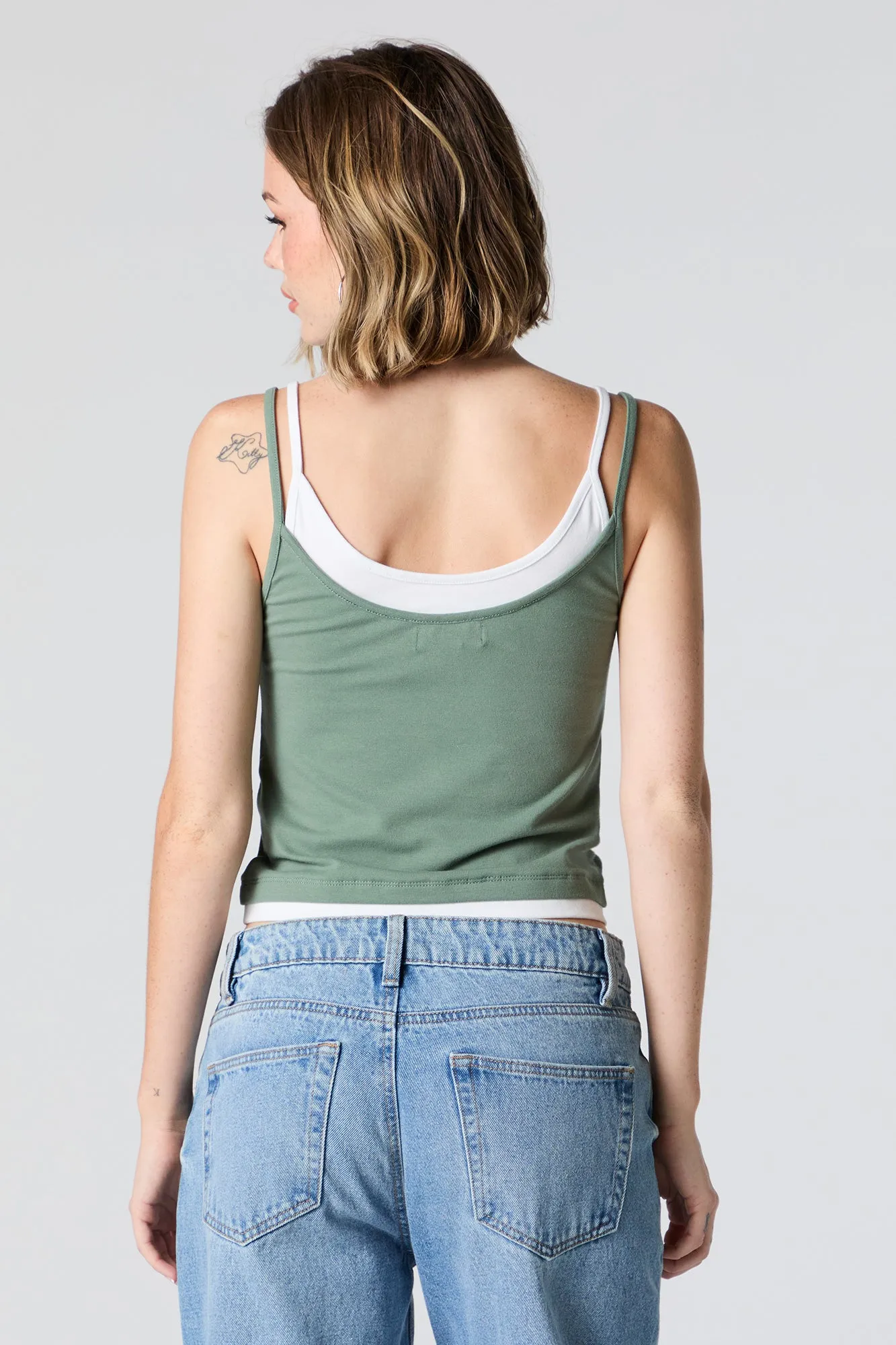 Camisole courte superposée