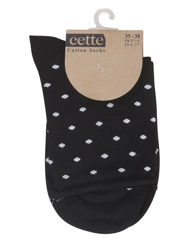 Cette Clearance Dot Fashion Cotton Socks 239-12