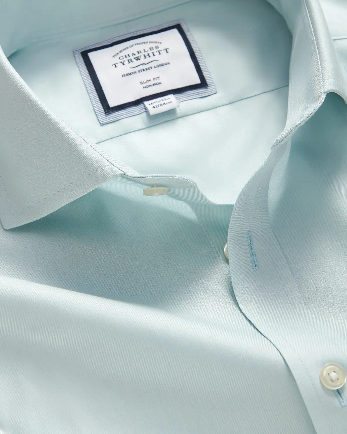 Charles Tyrwhitt Slim Fit Classic Twill Shirt Aqua