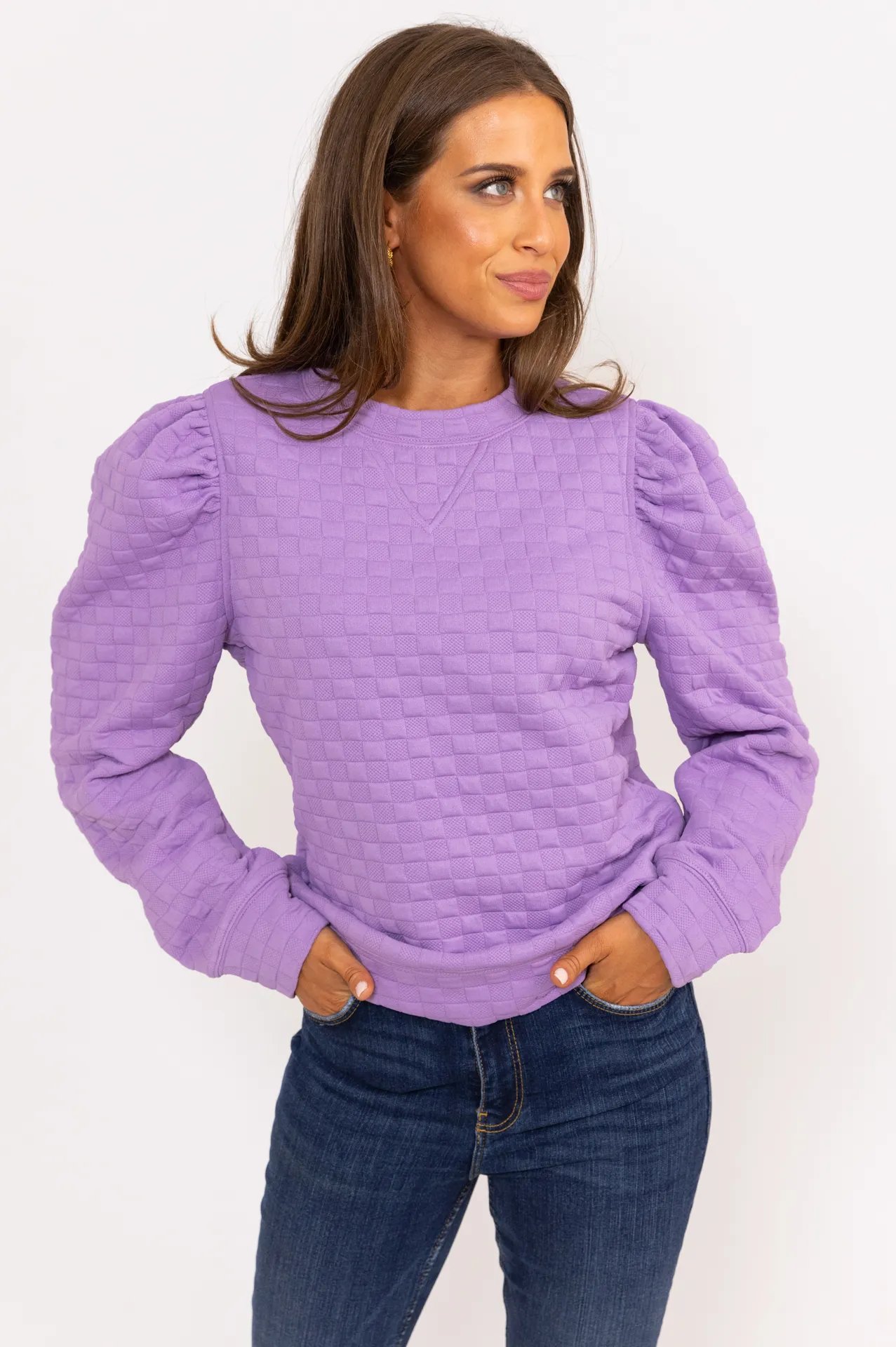 Check Long Sleeve Top