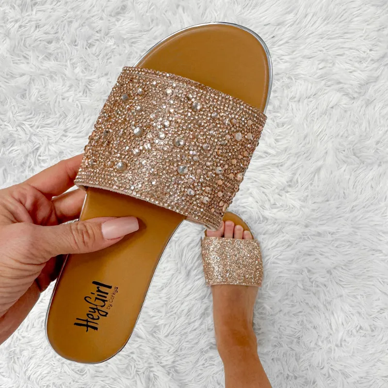 Corky's Pizzazz Champagne Rhinestones Sandals