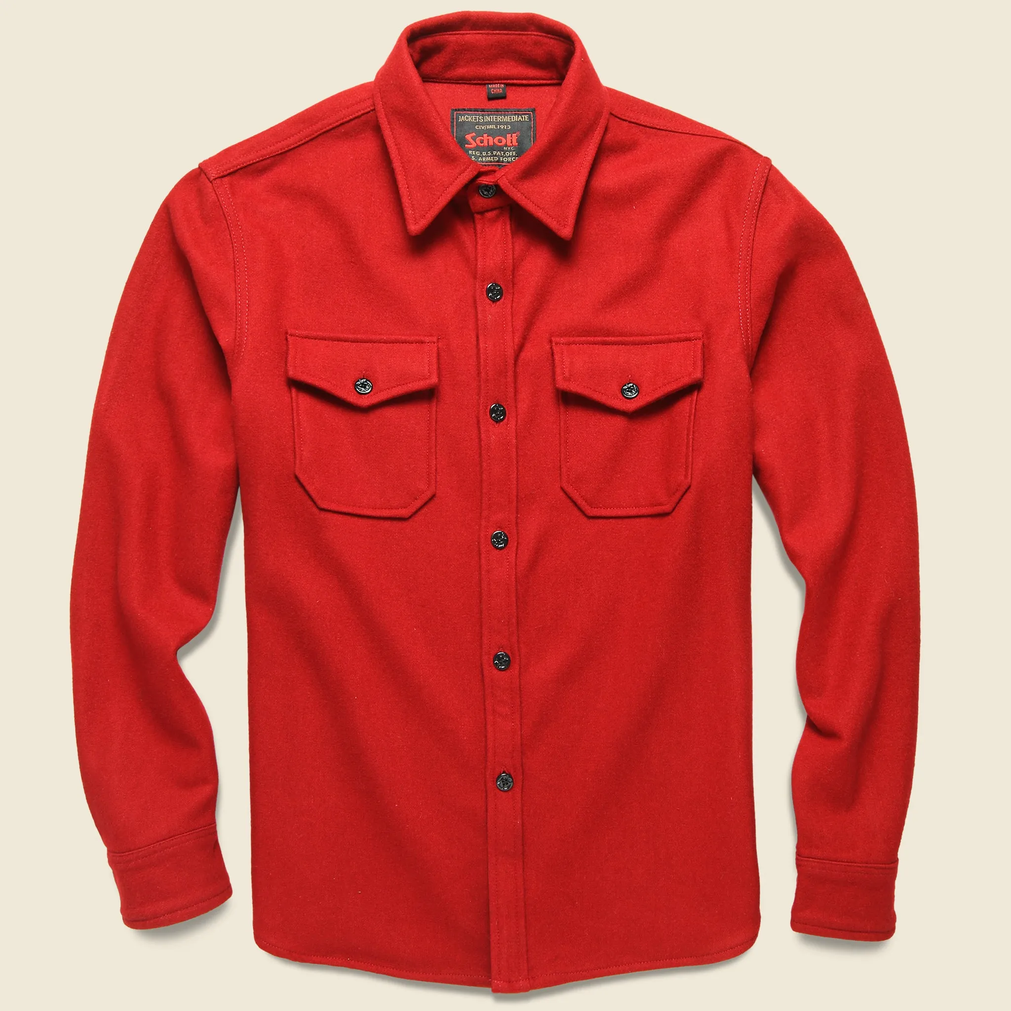 CPO Wool Shirt - Red