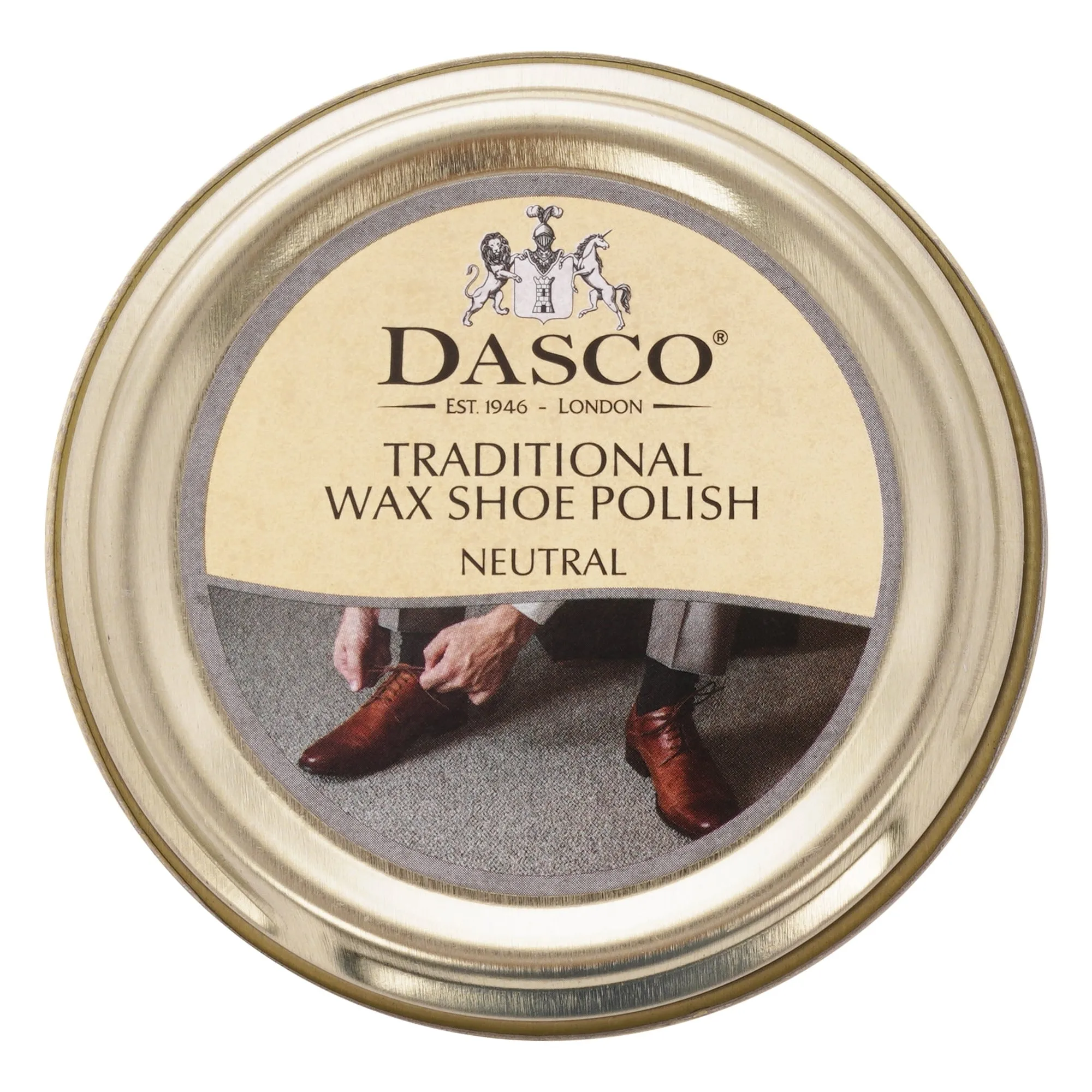 DASCO Shoe Polish Tradition Wax Shoe Polish 40g Tin Neutral