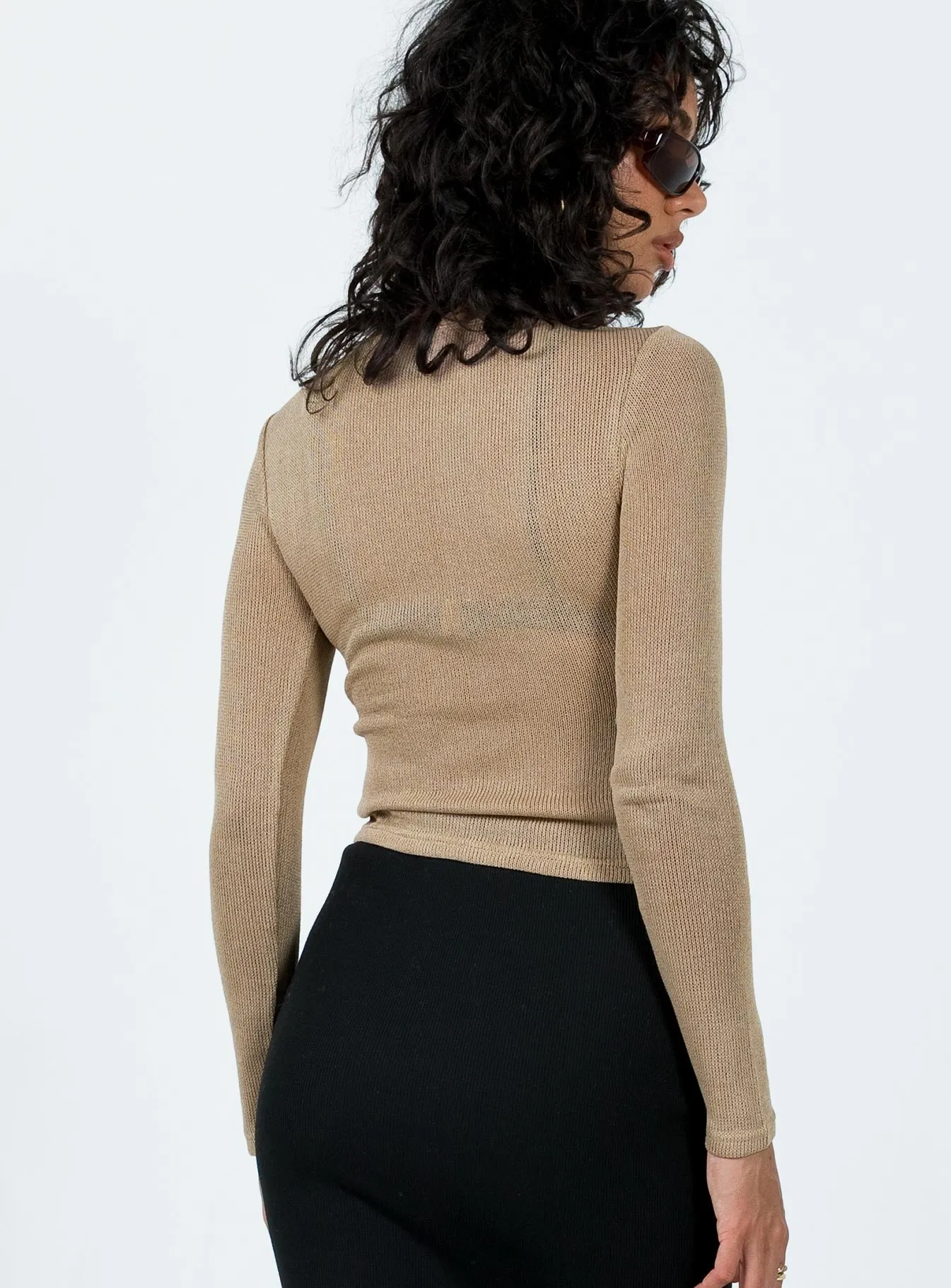 Dawso Long Sleeve Top Brown