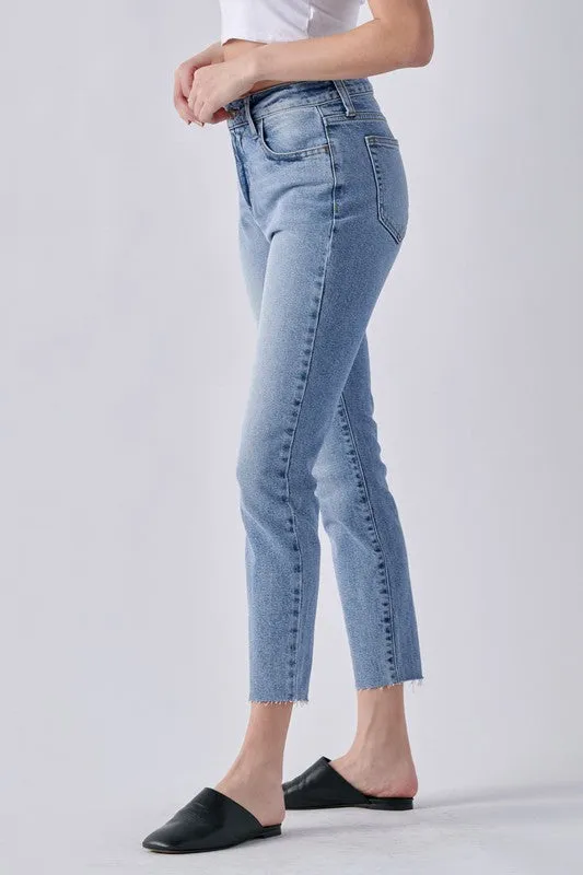 Delaware High Rise Mom Skinny Denim