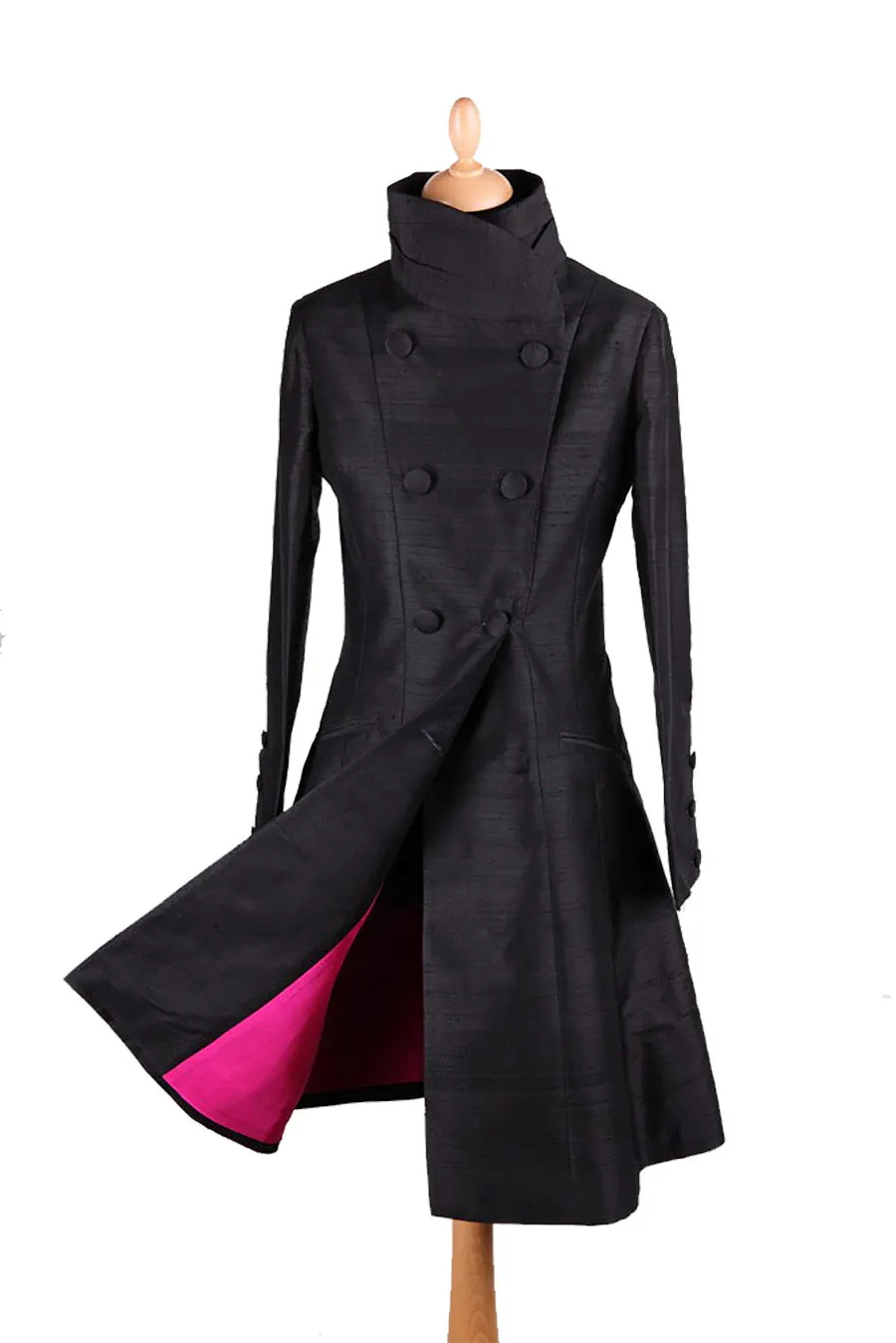 Delphine Coat in Liquorice