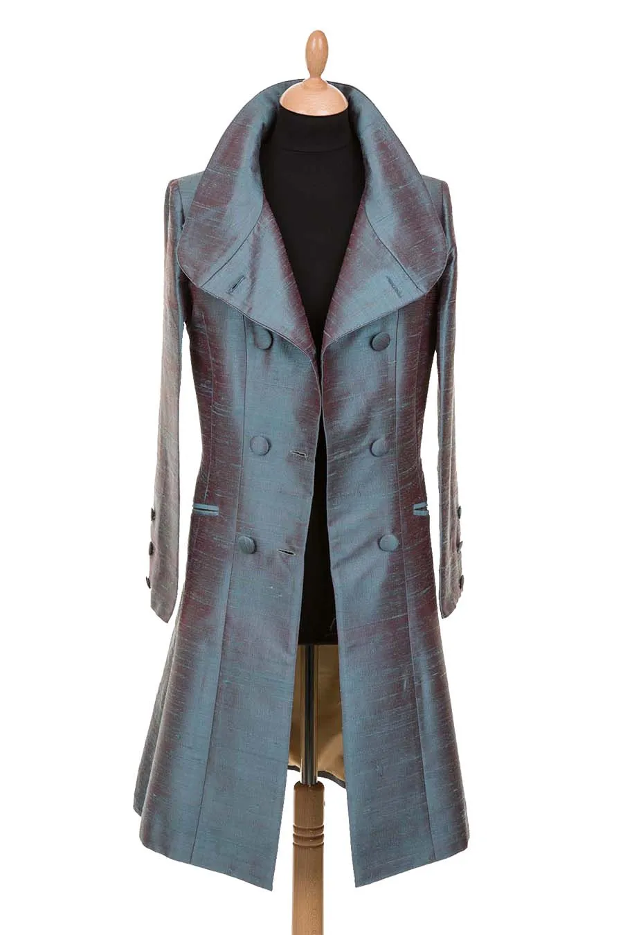 Delphine Coat in Smokey Blue