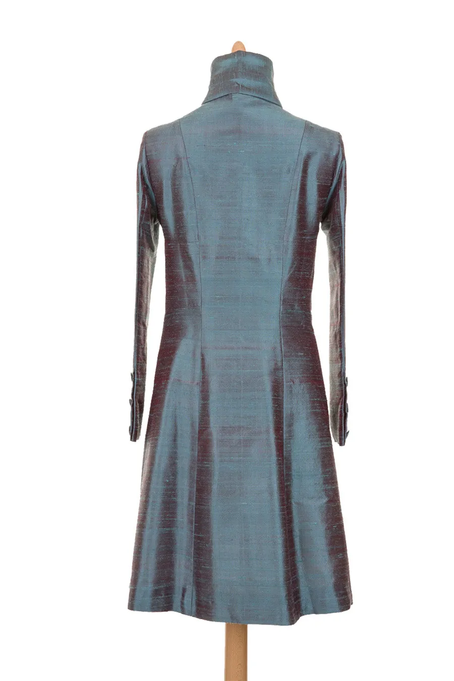 Delphine Coat in Smokey Blue