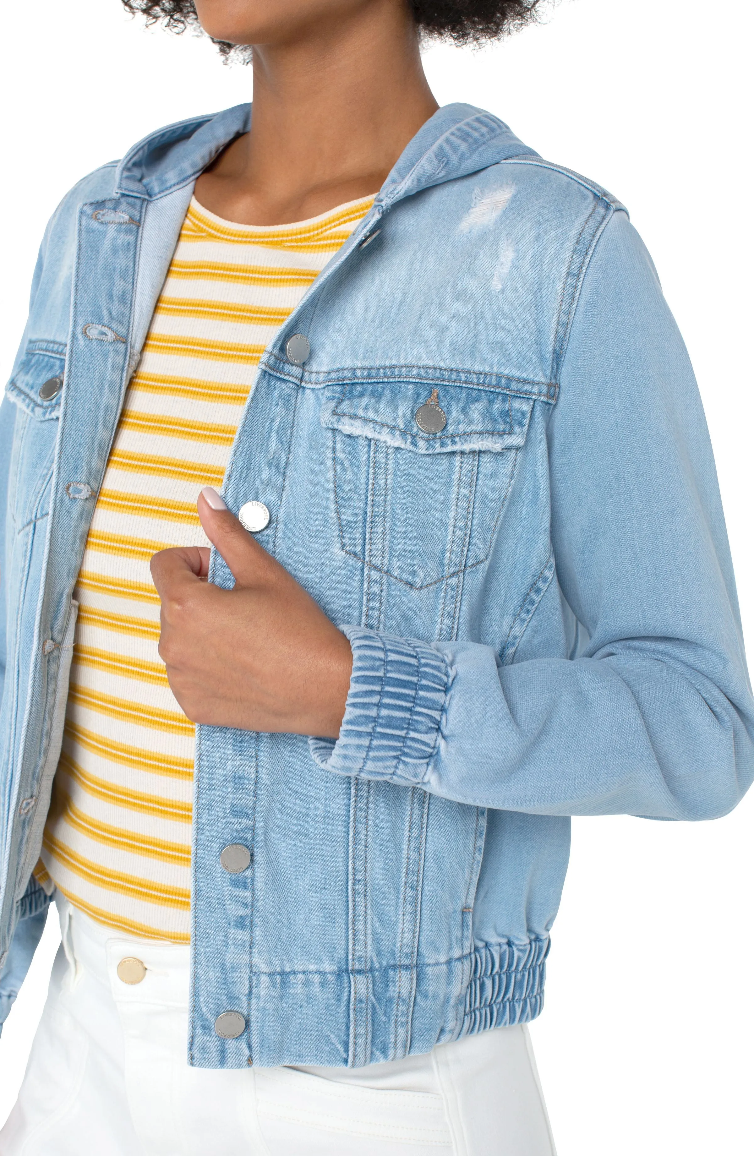 Denim Knit Trucker Jacket