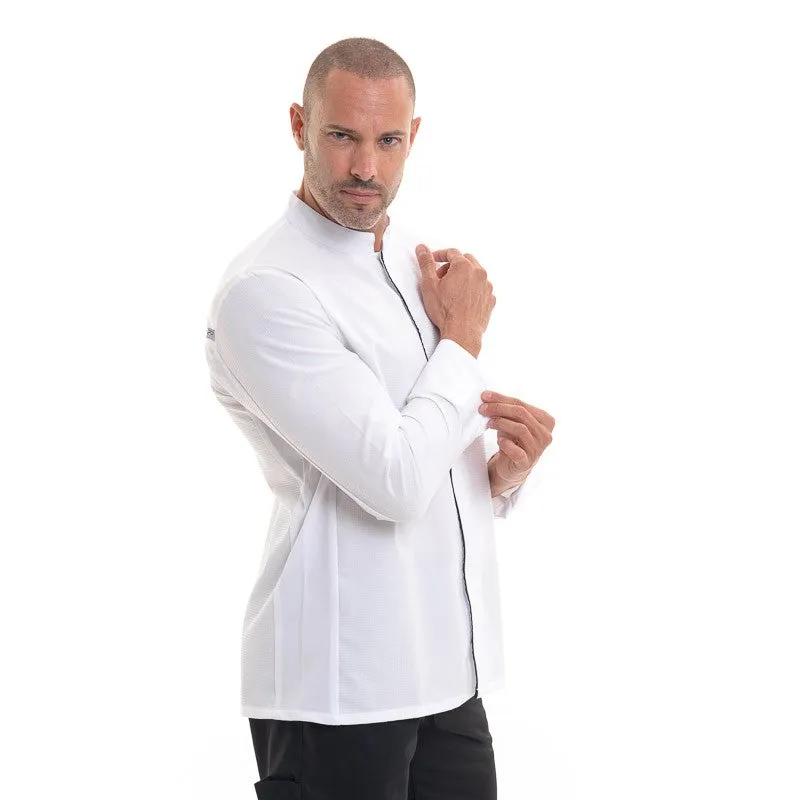 EKOL Men's White Long Sleeve Kitchen Coat - ROBUR