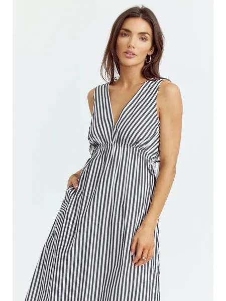 FERBIE STRIPE MIDI DRESS