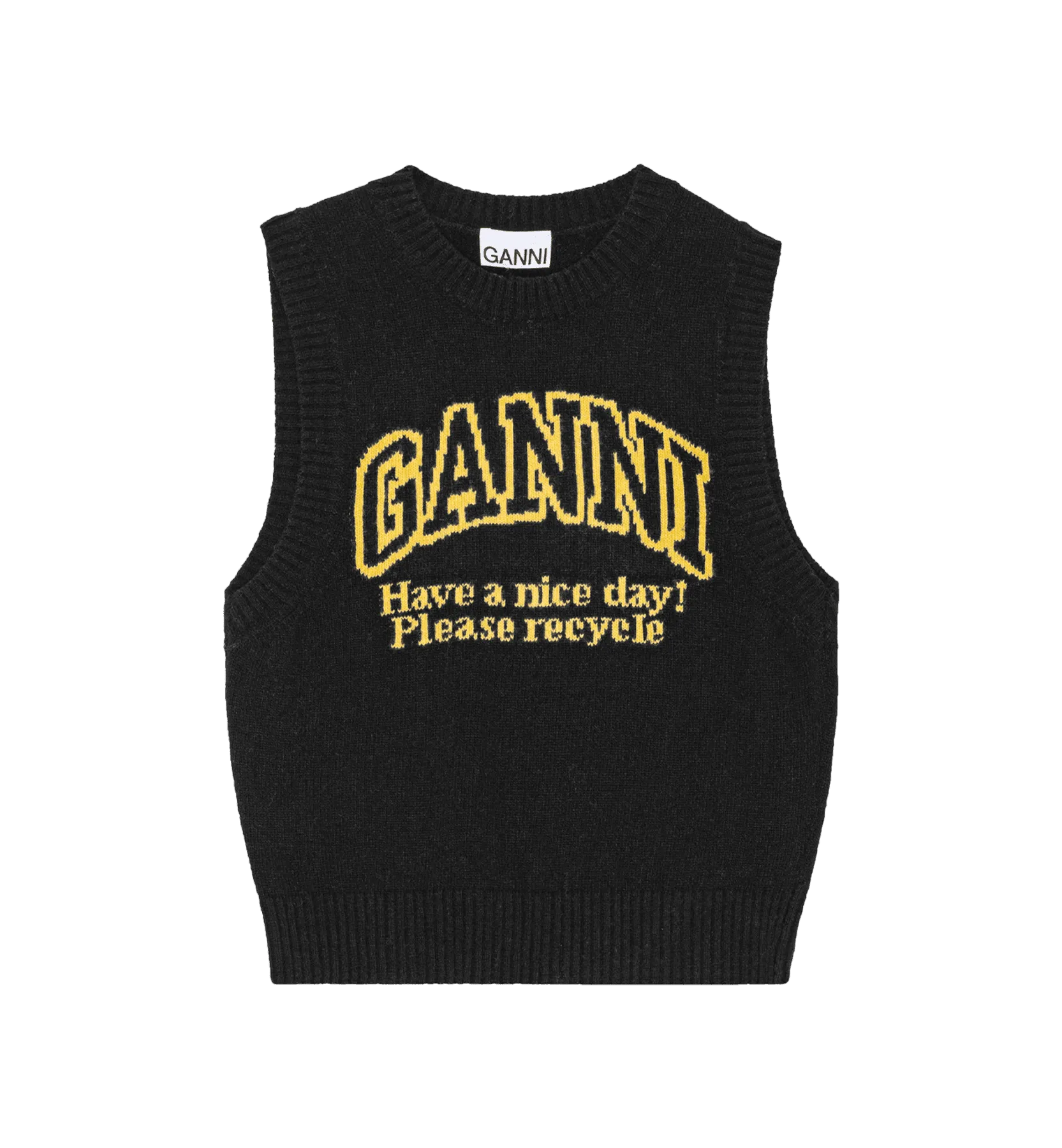 GANNI Graphic O-Neck Vest