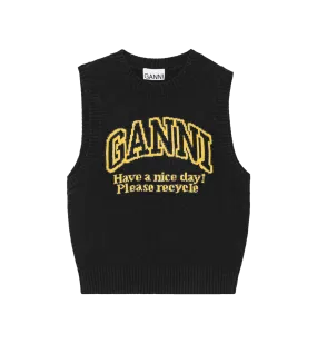 GANNI Graphic O-Neck Vest