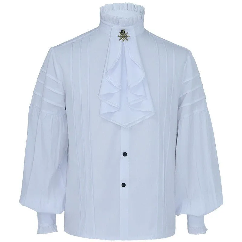 Get the Pirate Medieval Look with Ruffle Steampunk Gothic Shirts for Men