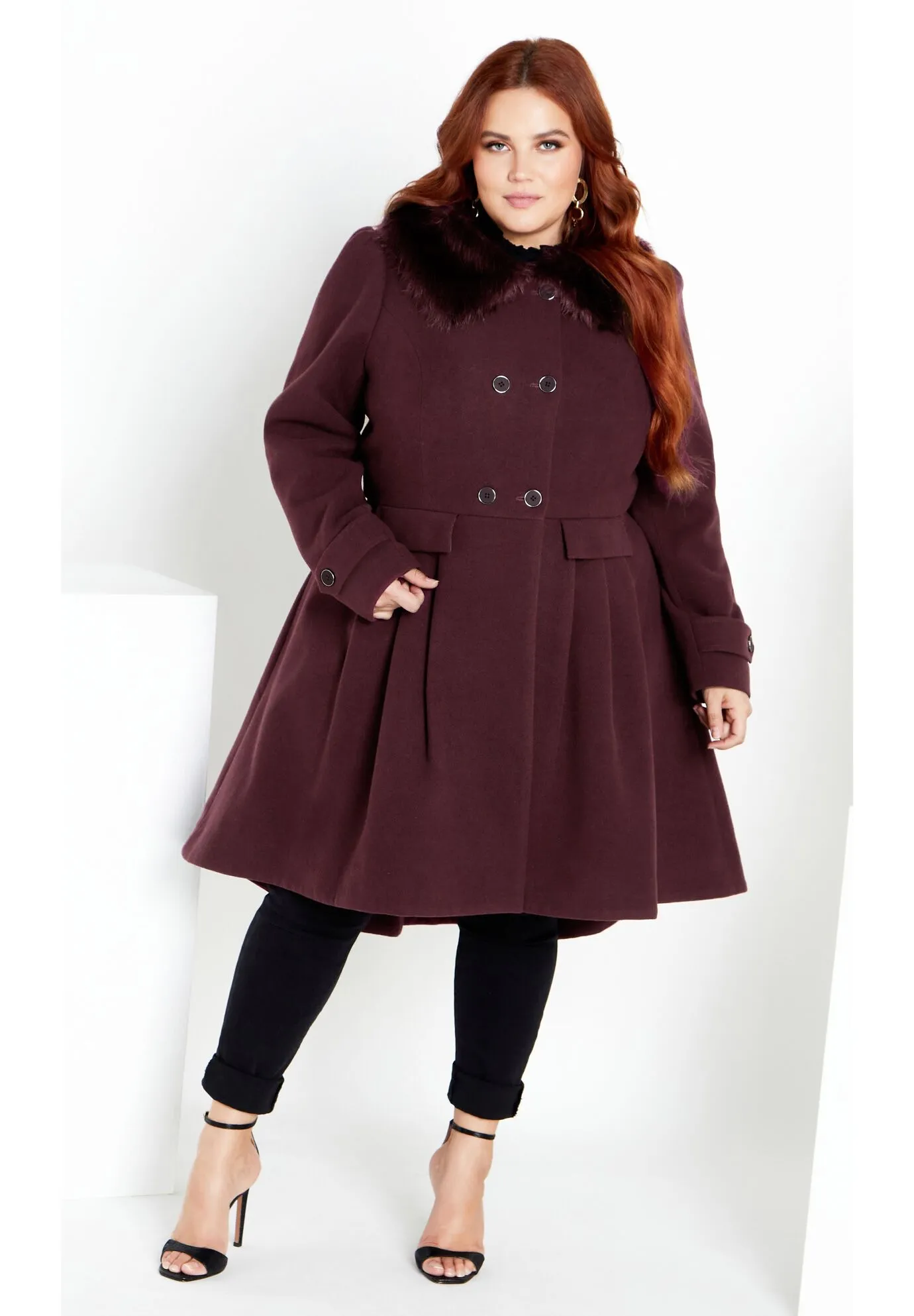 Grandiose Coat - spiced plum