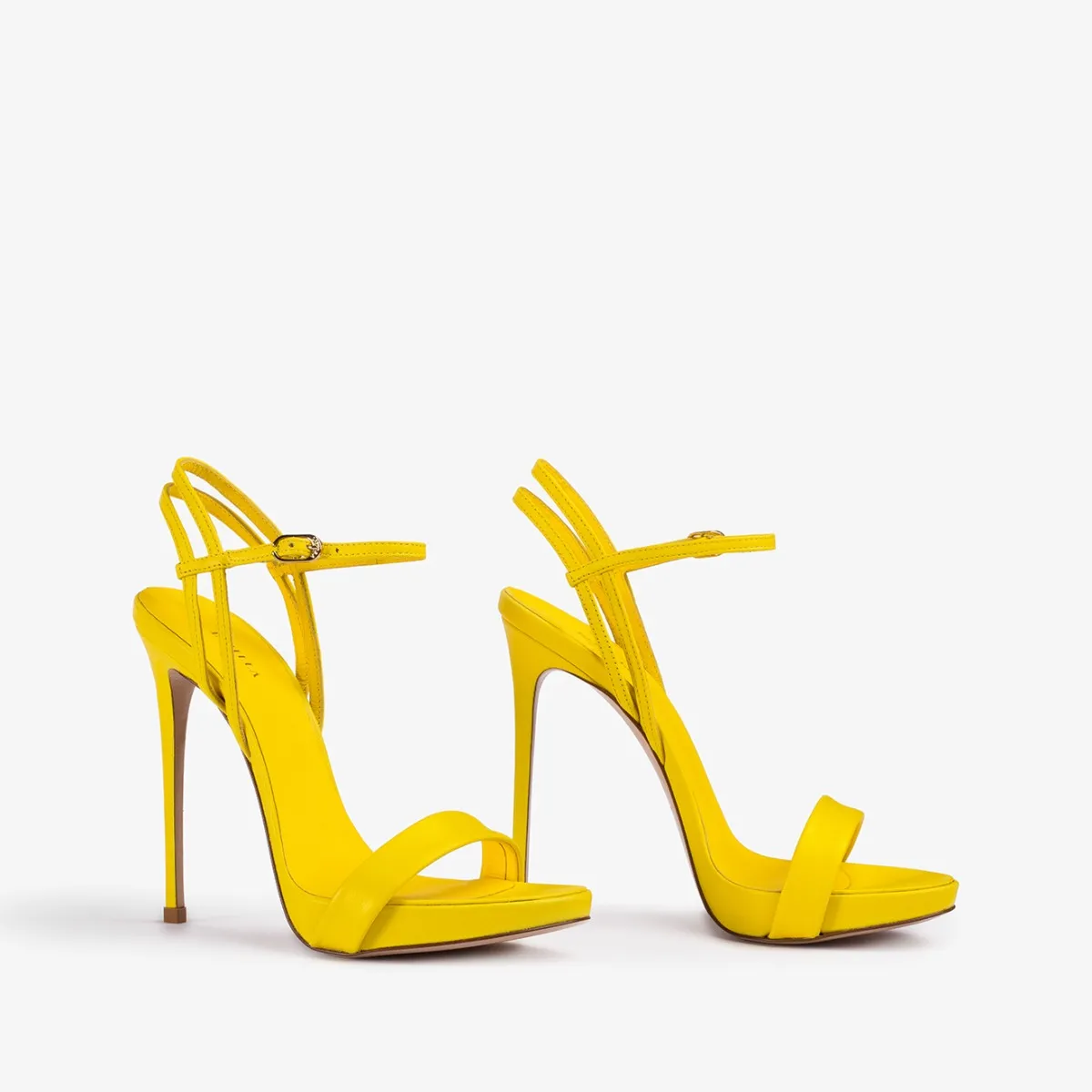 GWEN SANDAL 120 mm Star yellow leather sandal