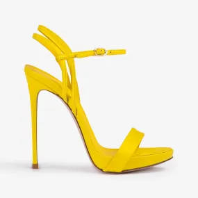 GWEN SANDAL 120 mm Star yellow leather sandal