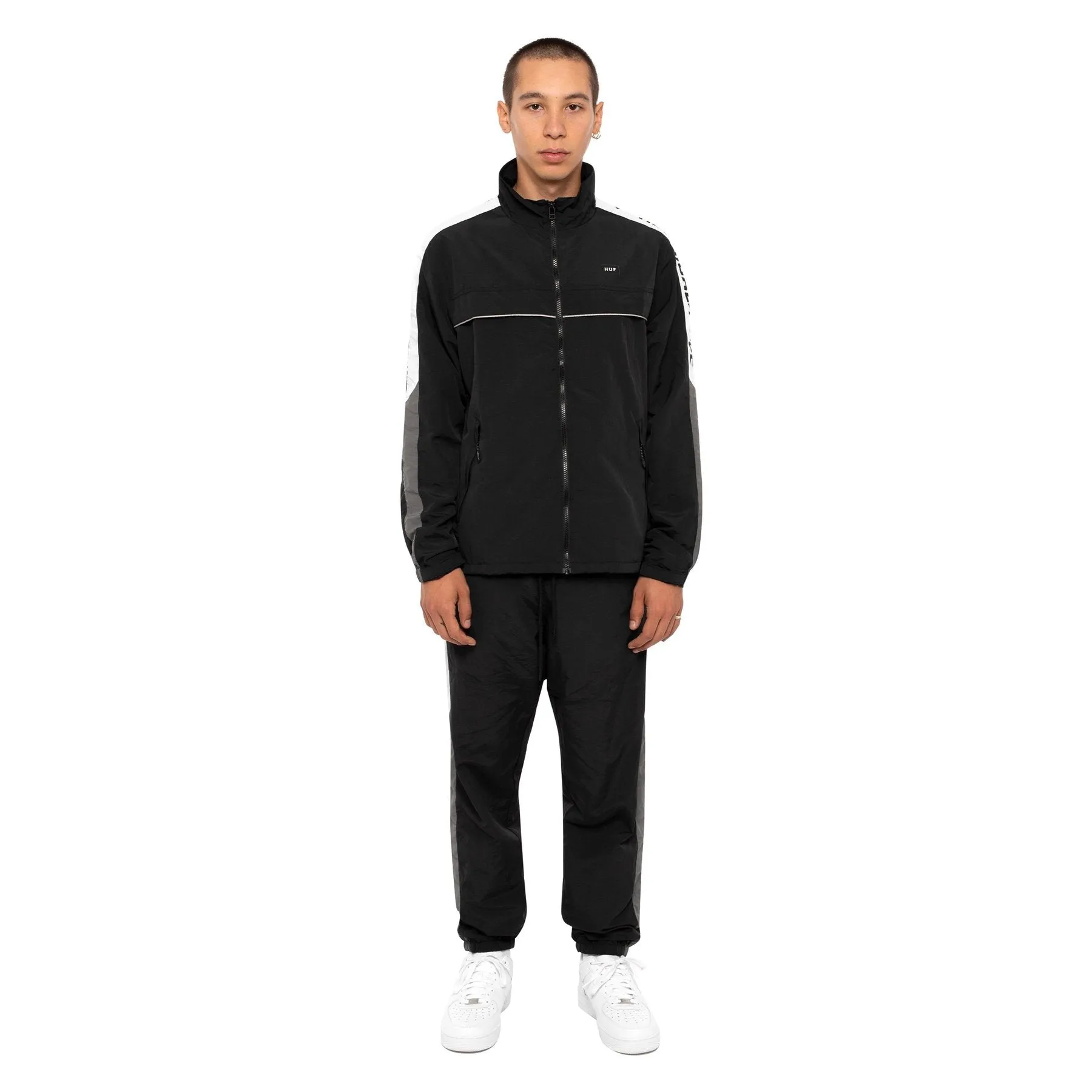 HUF LEWIS TRACK JACKET // BLACK