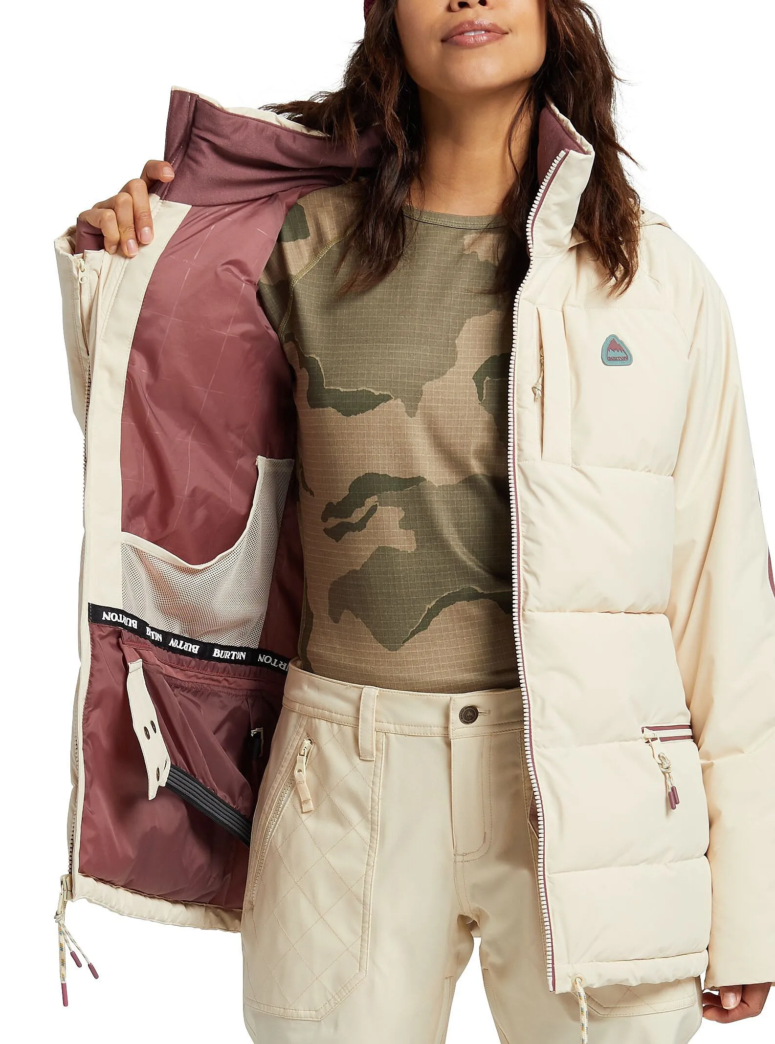 jacket Burton Keelan - Creme Brulee/Rose Brown - women´s