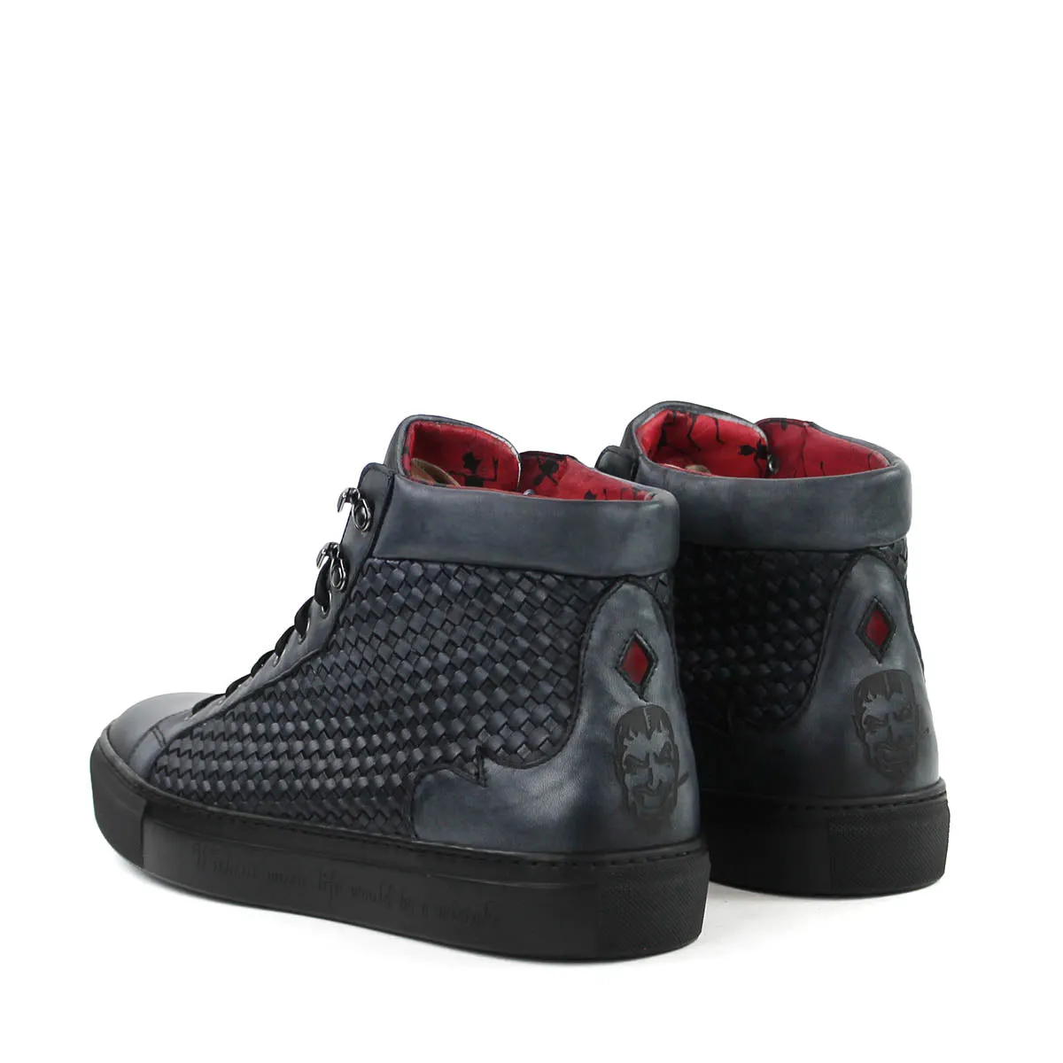 Jeffery West - Apolo Hi-Top Trainers in Ash